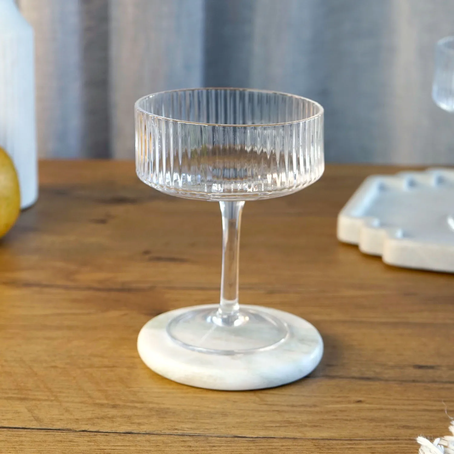 Fluted Saucer Champagne Glass