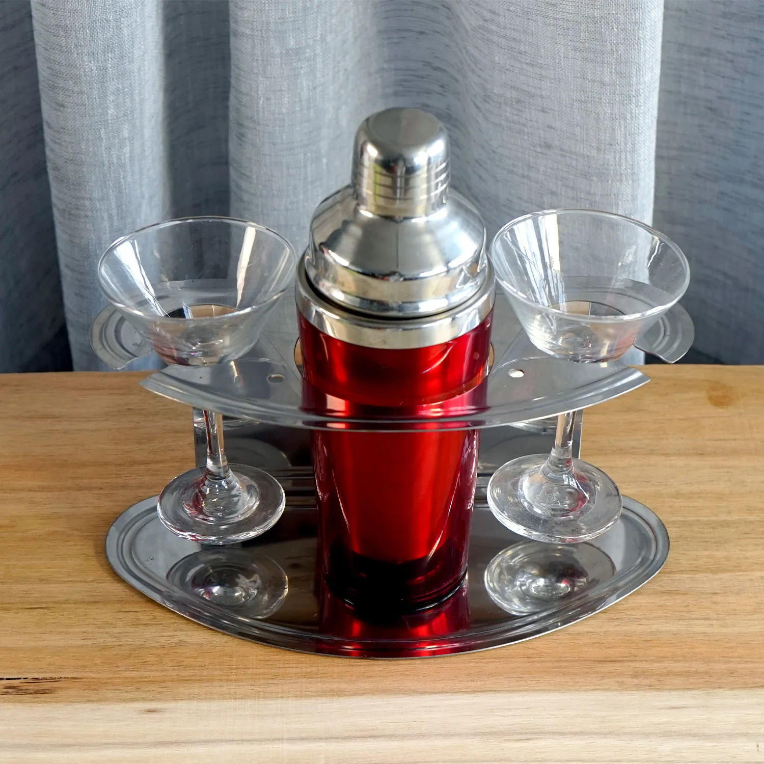 Red Cocktail Shaker Set
