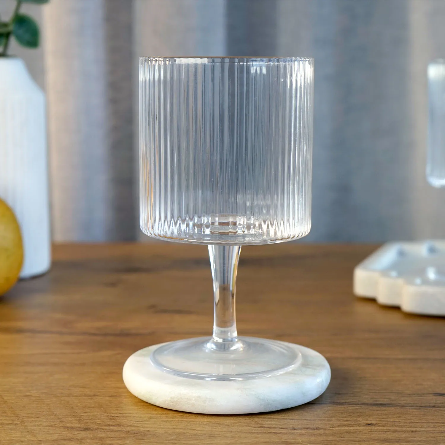Fluted Red Wine Glass