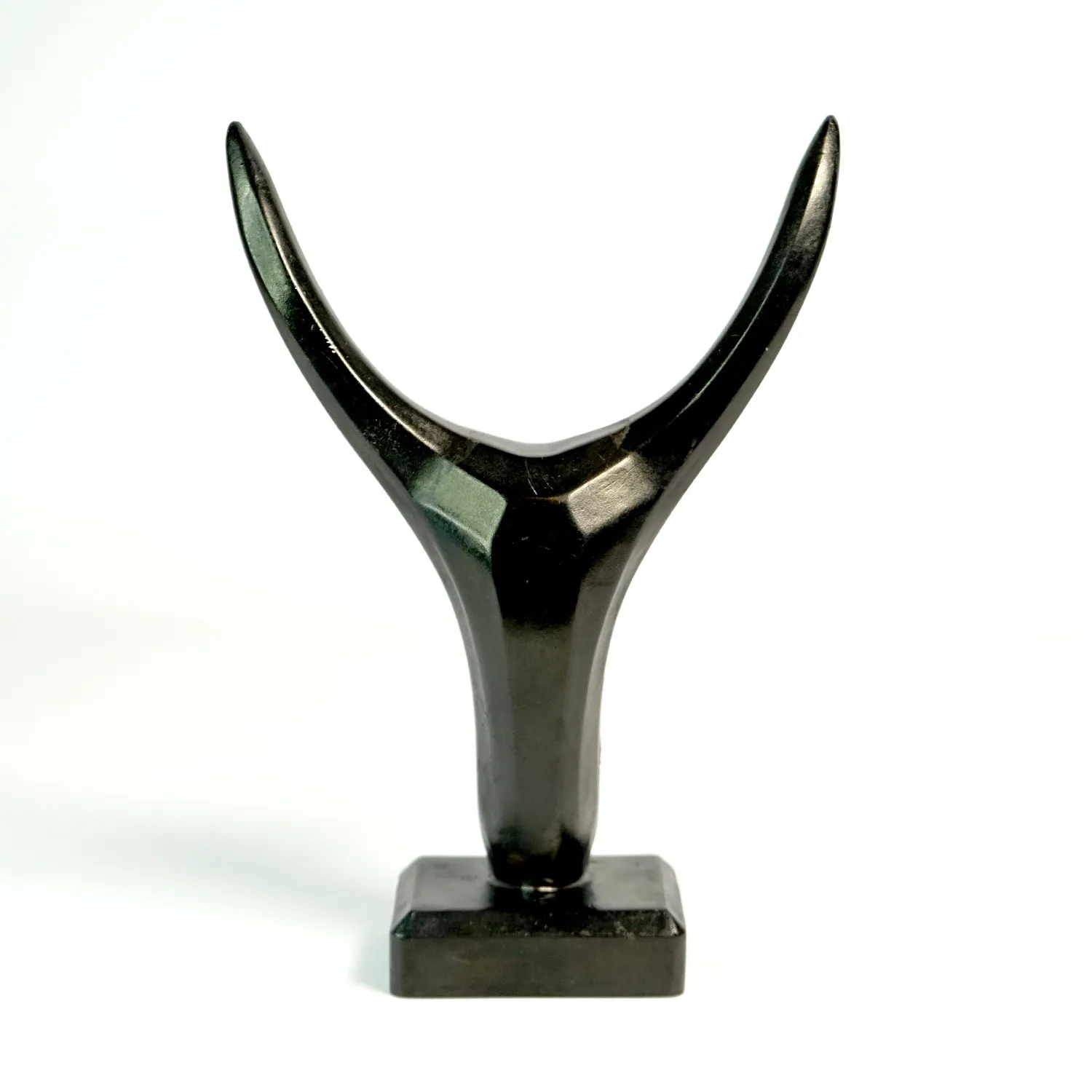 Black Animal Head Statue