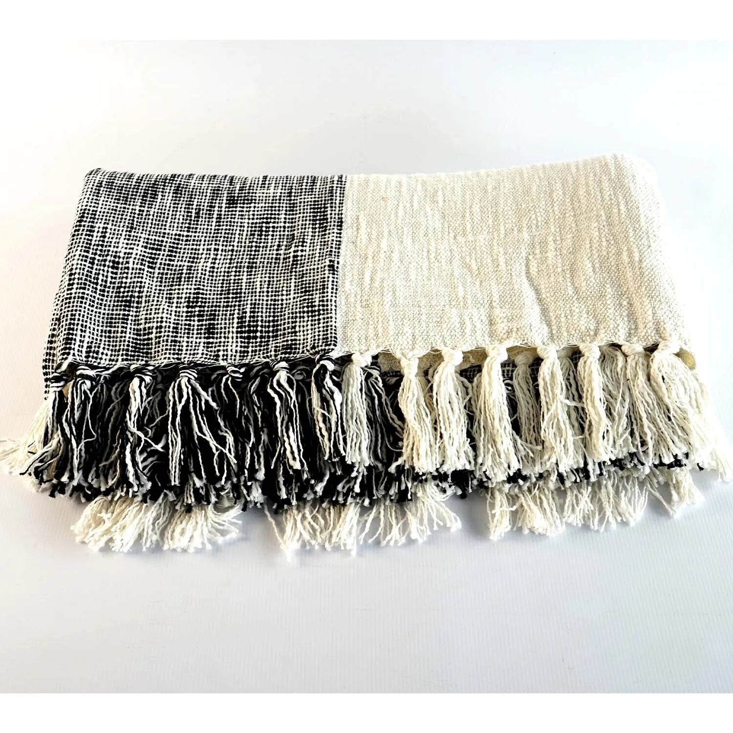 Black & White Rustic Throw