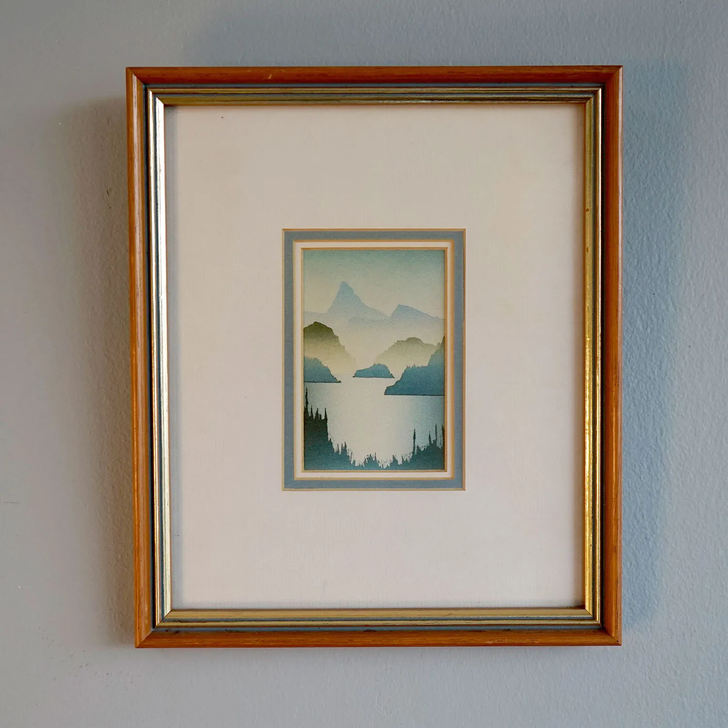 Small wooden frame with landscape