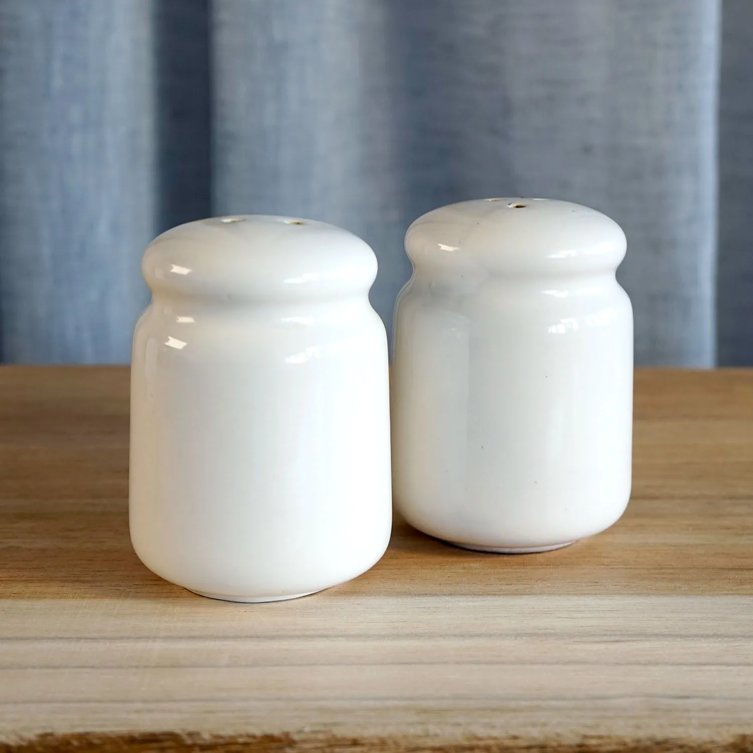 Simple White Salt & Pepper Shakers