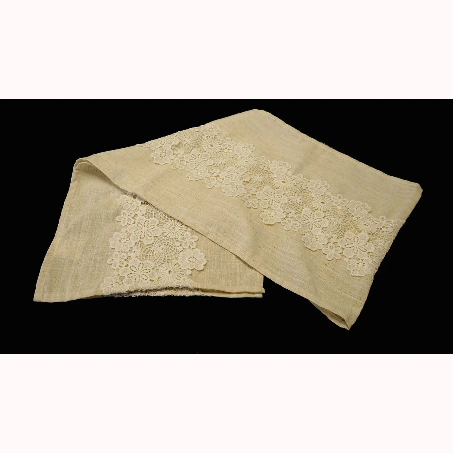 Cream Lace Table Runner