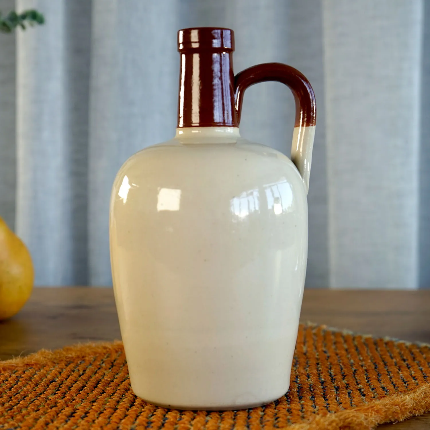 Beige and Brown Jar