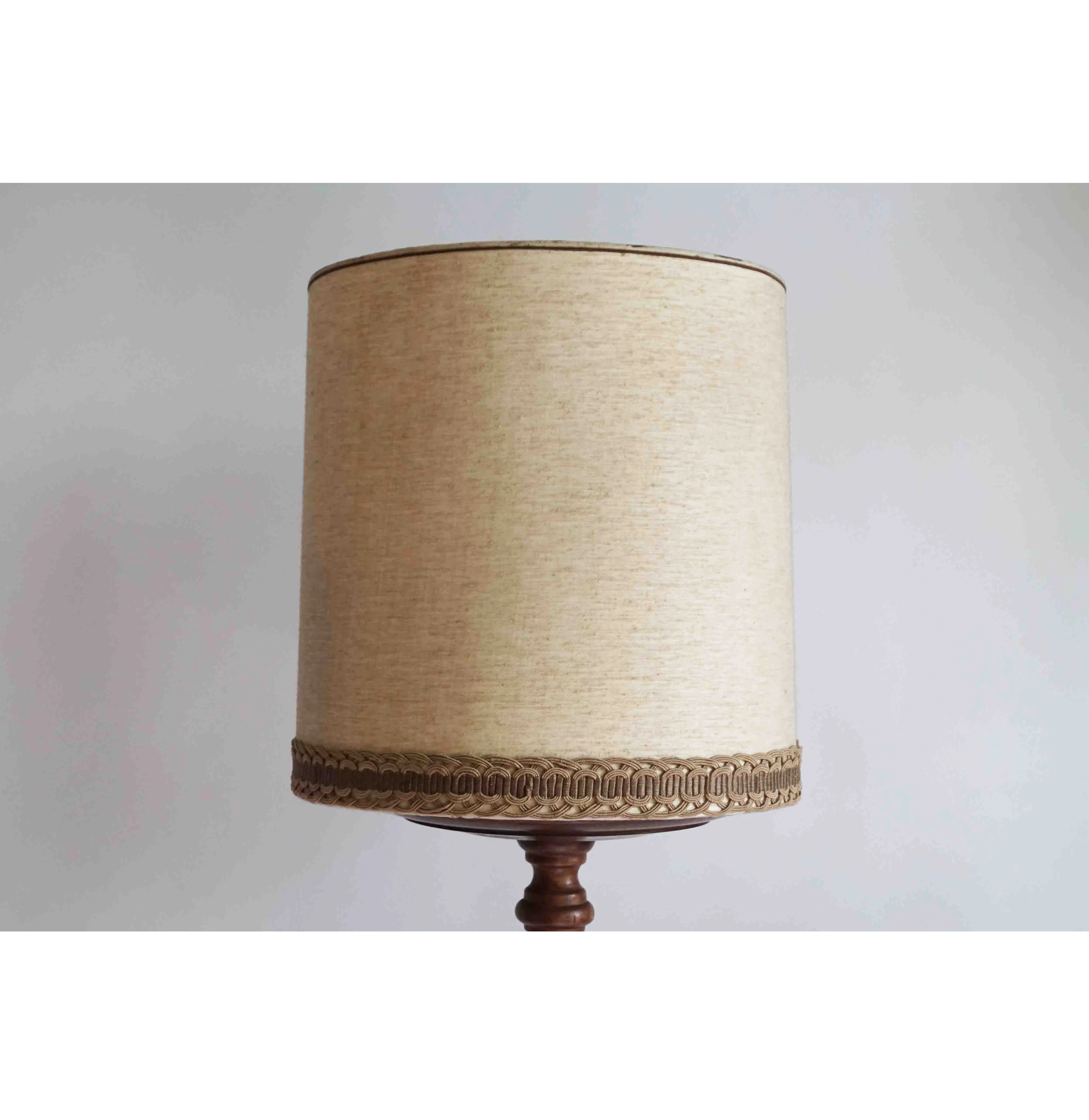 Large Tall Beige Drum Shade