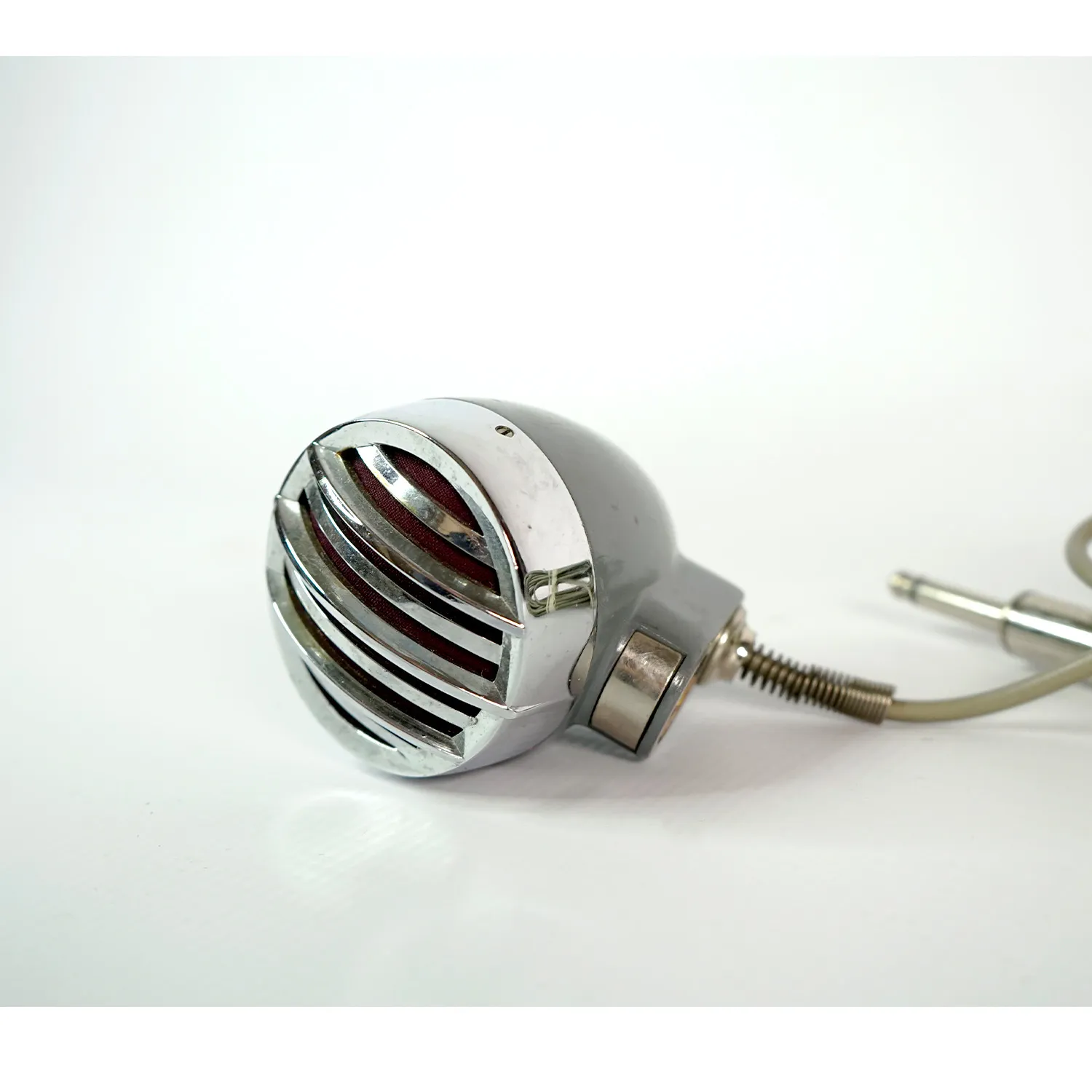 Silver and Grey Vintage Bullet Microphone