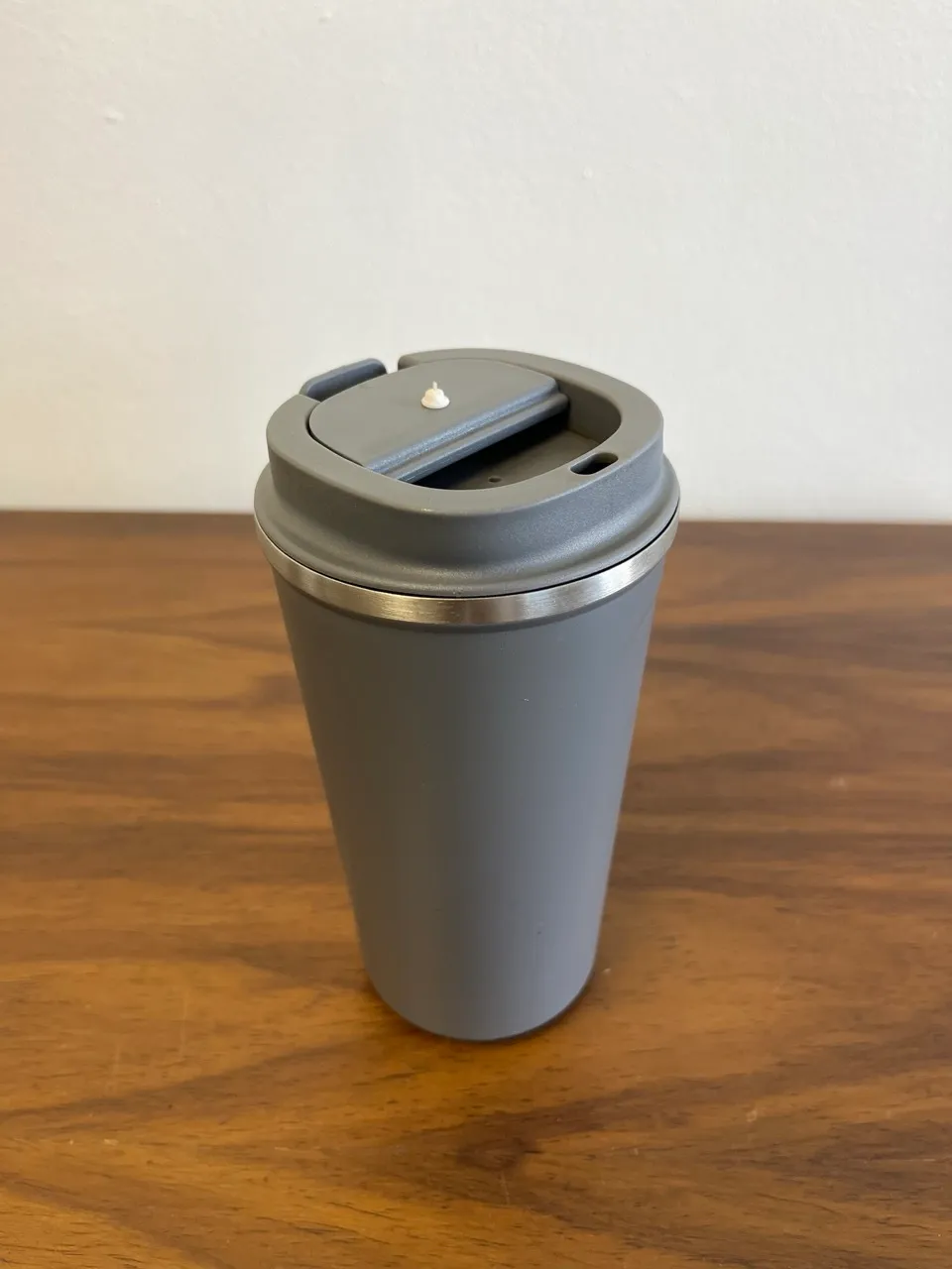 Grey Stainless Steel Travel Mug
