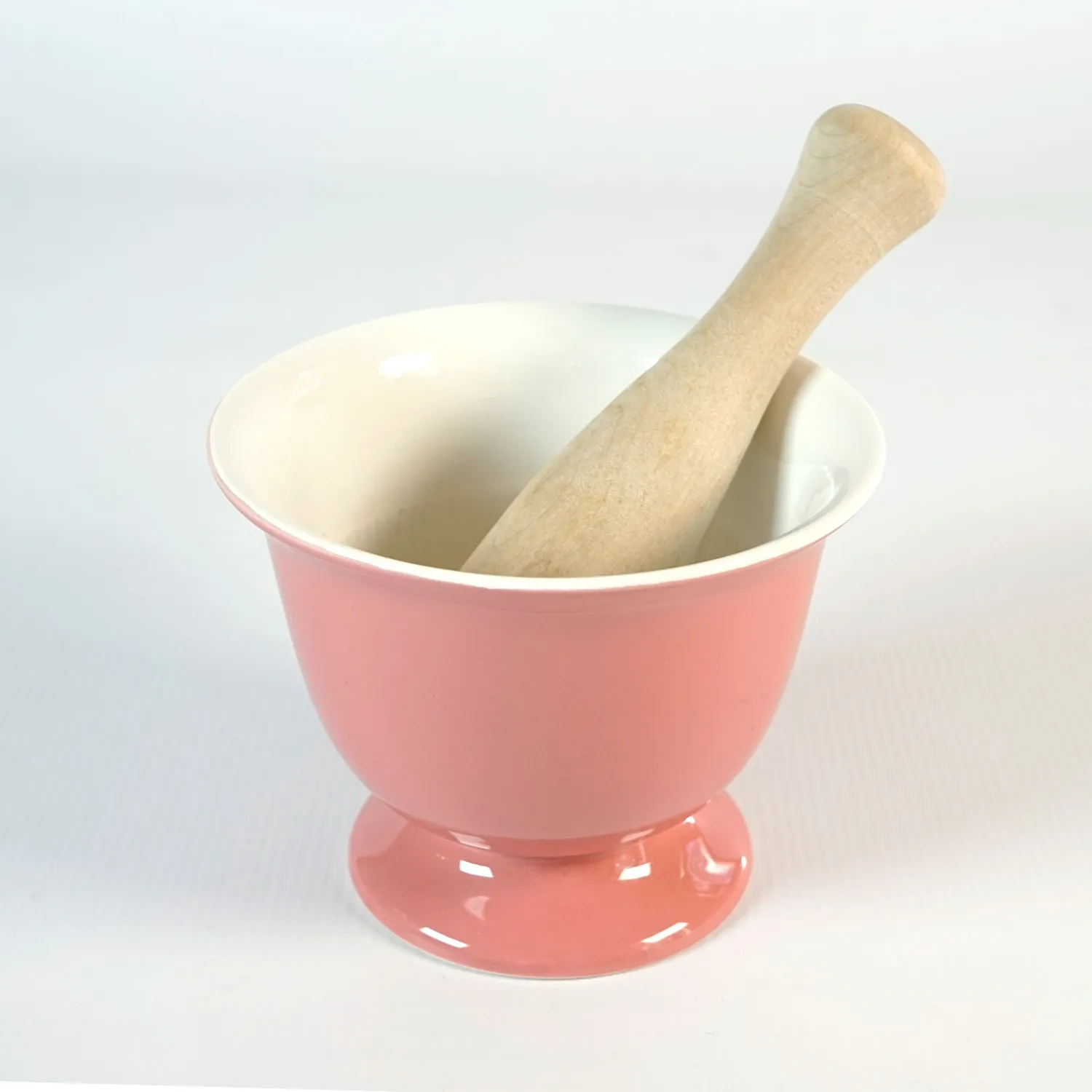Pink Ceramic Mortar and Pestle