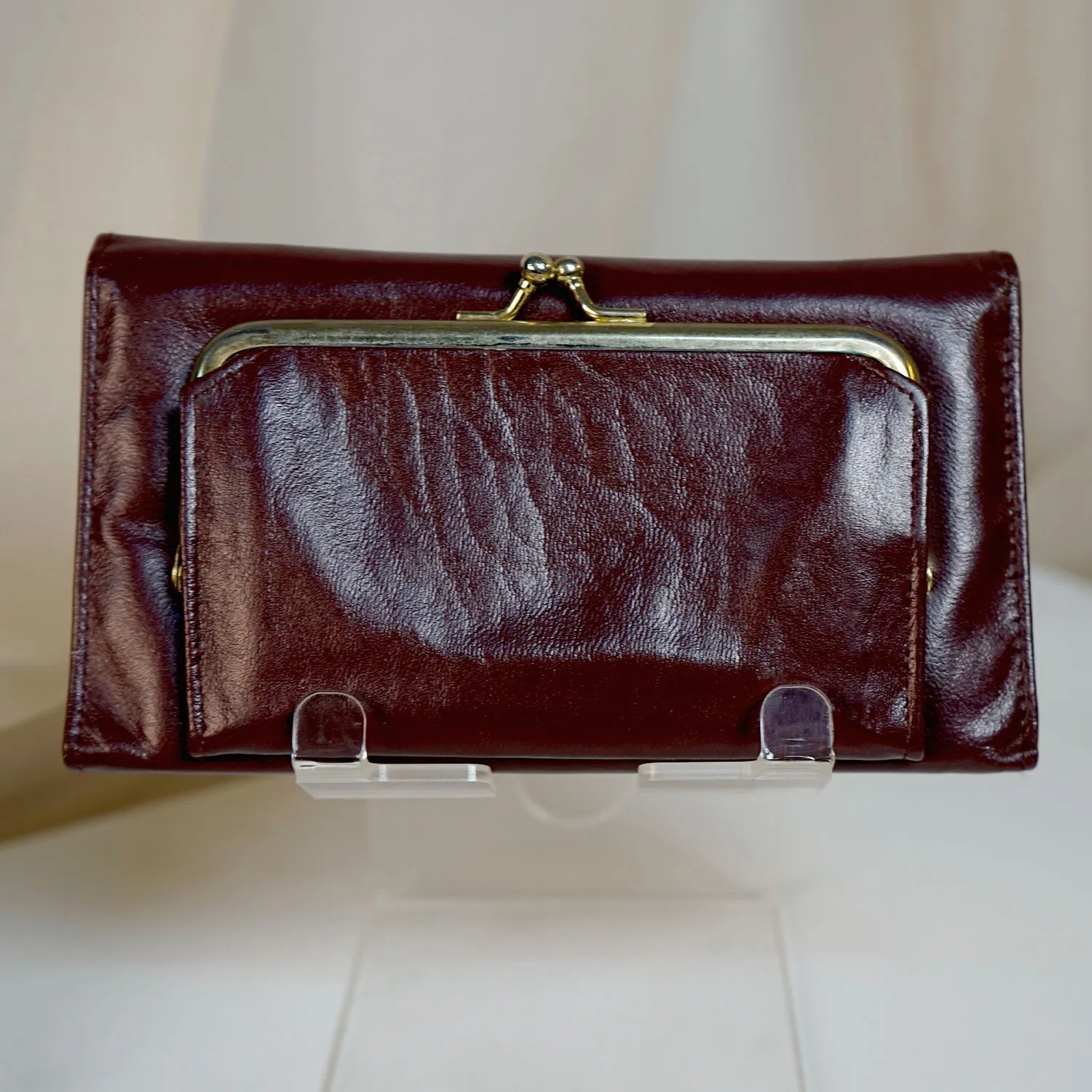 Vintage Burgundy Leather Purse