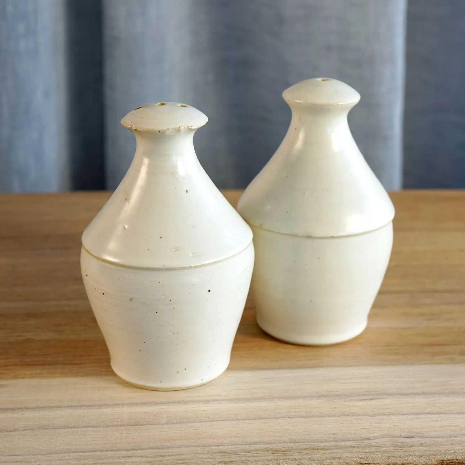Weathered White Salt and Pepper Shaker
