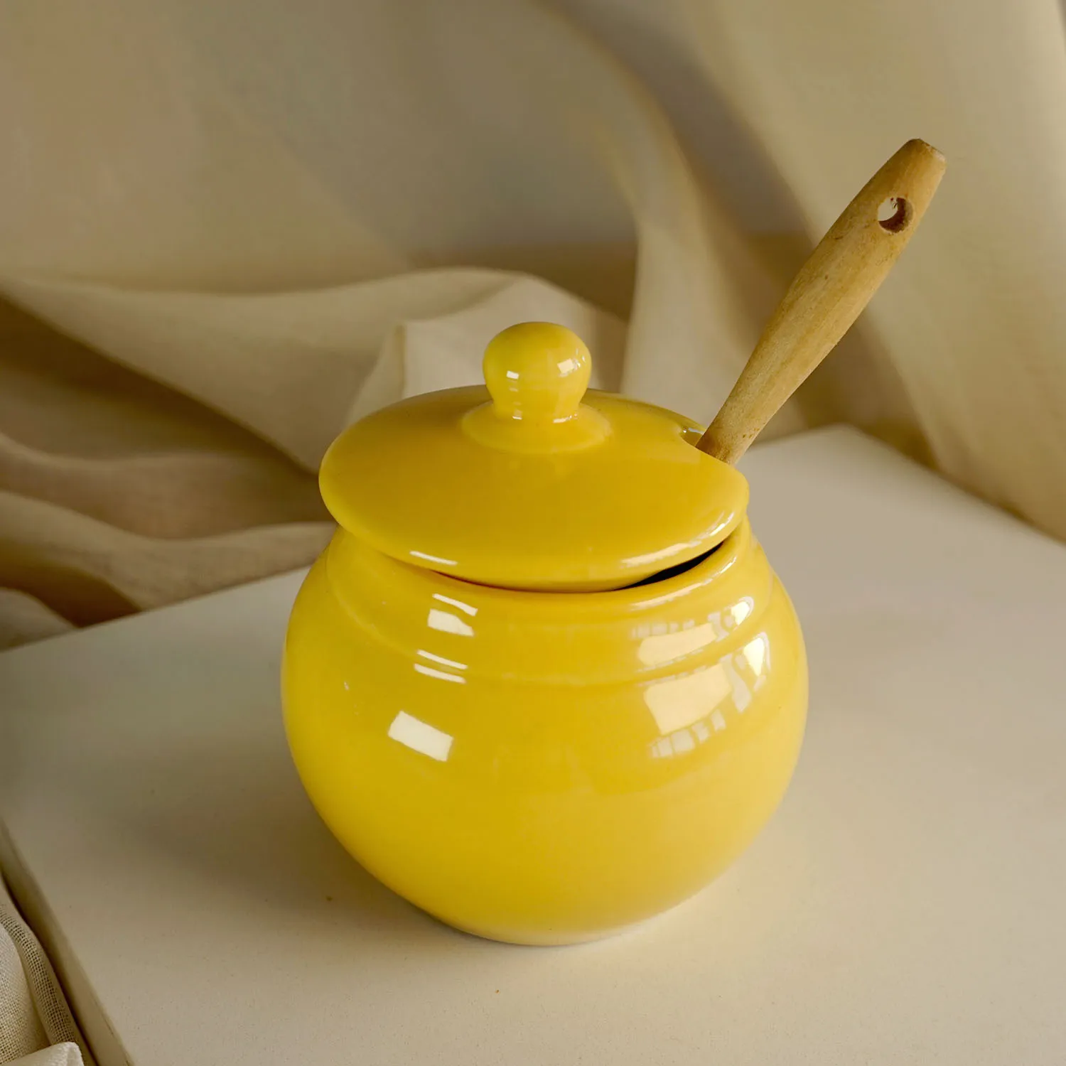 Yellow Honey Pot
