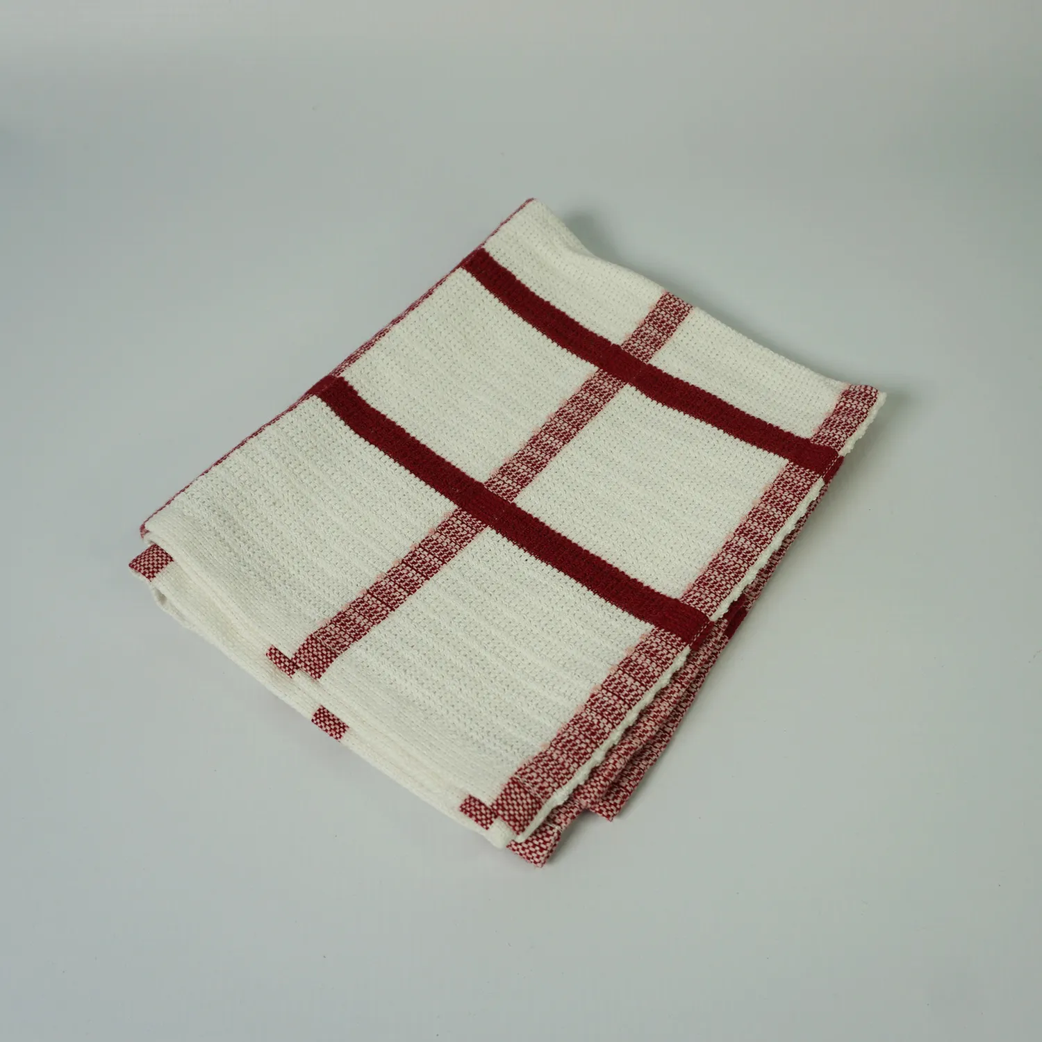 Burgundy and White Stripe Dish Cloth