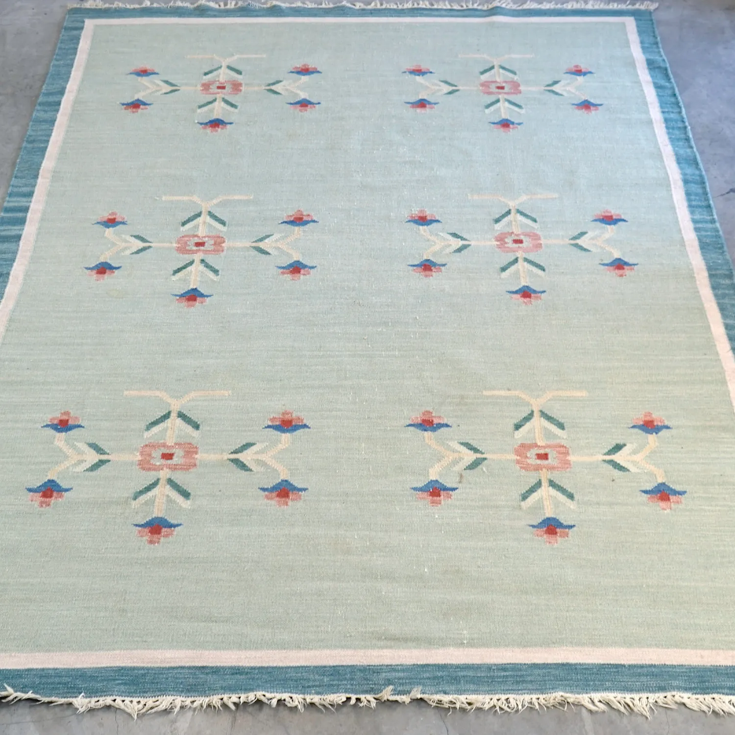 Teal and Pink Kilim
