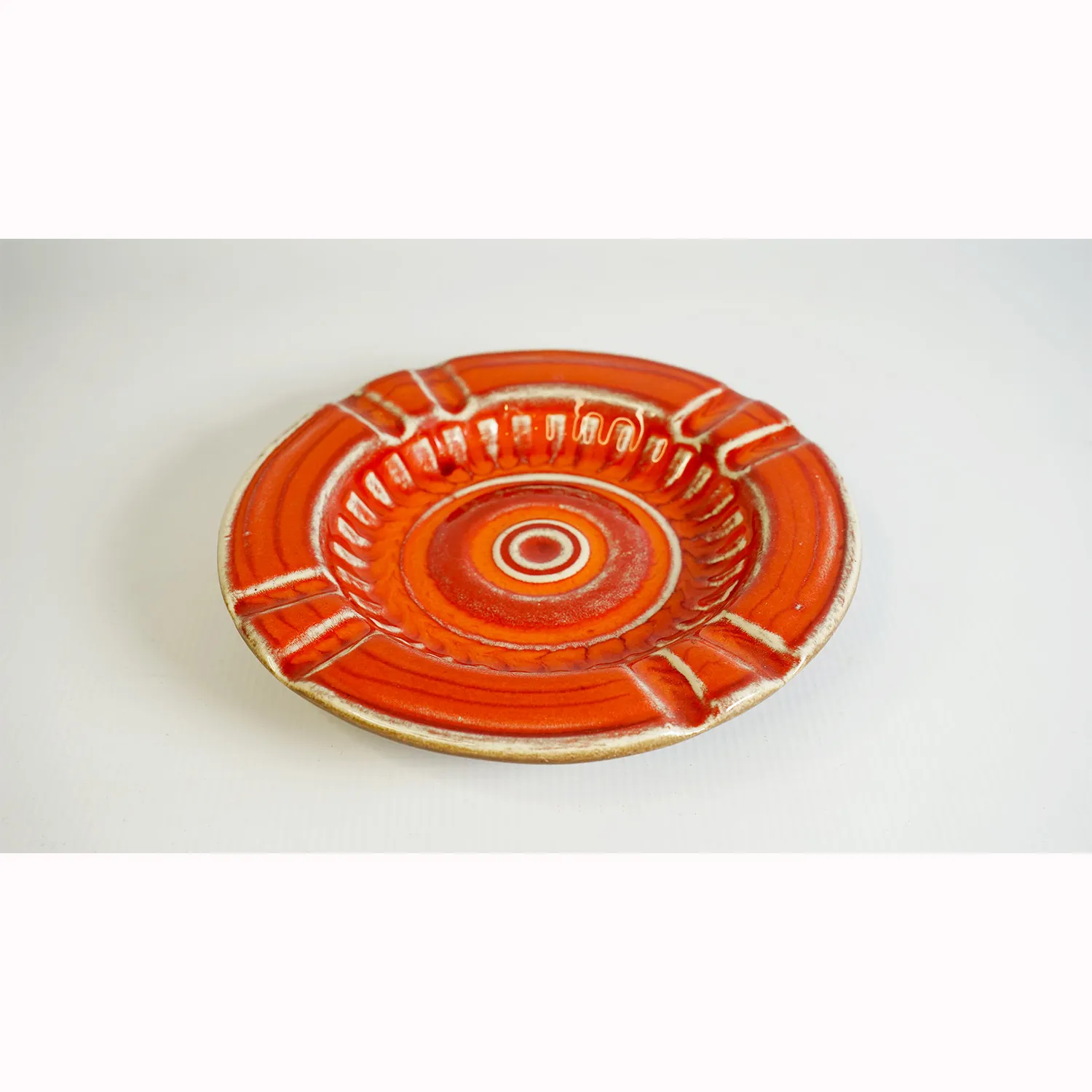 Orange Ceramic Ashtray