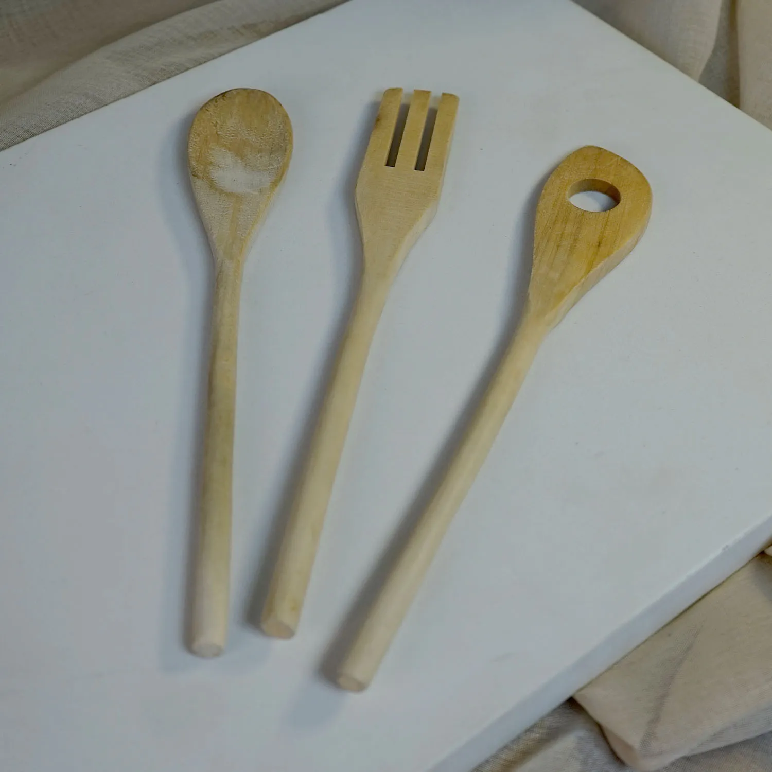 Set of 3 Wooden kitchen Utensils