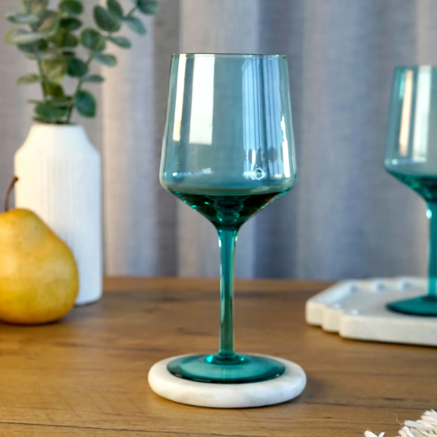 Sea Green Wine Glass