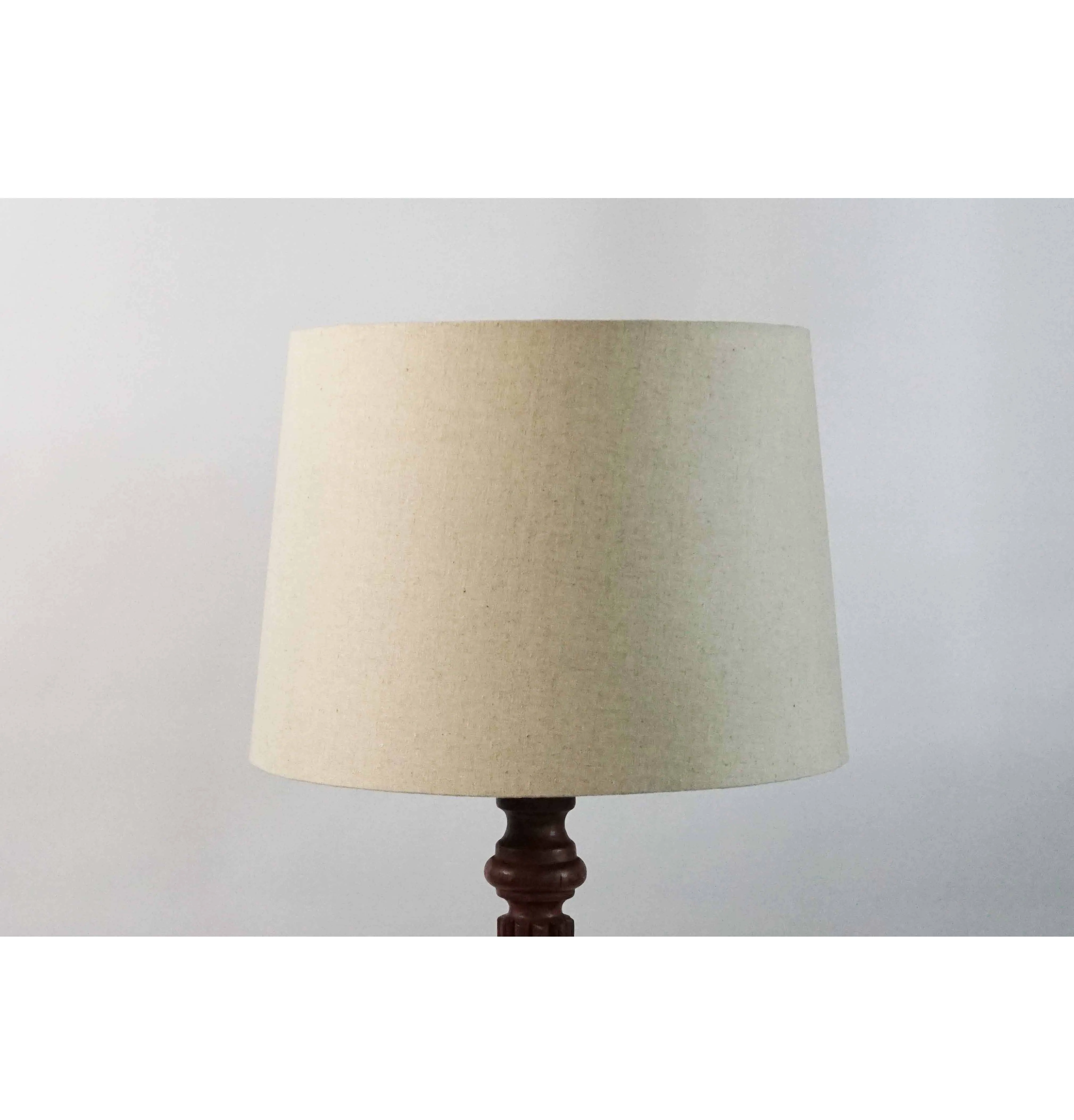 Large Beige Tapered Rough Shade