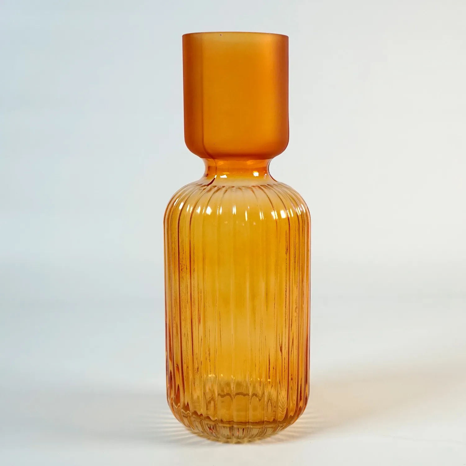 Orange Hourglass Vase