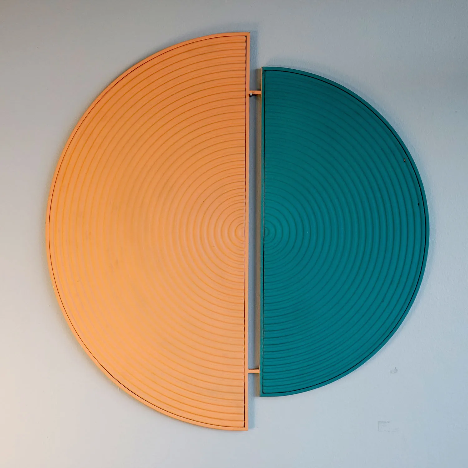 Two tone metal circular artwork