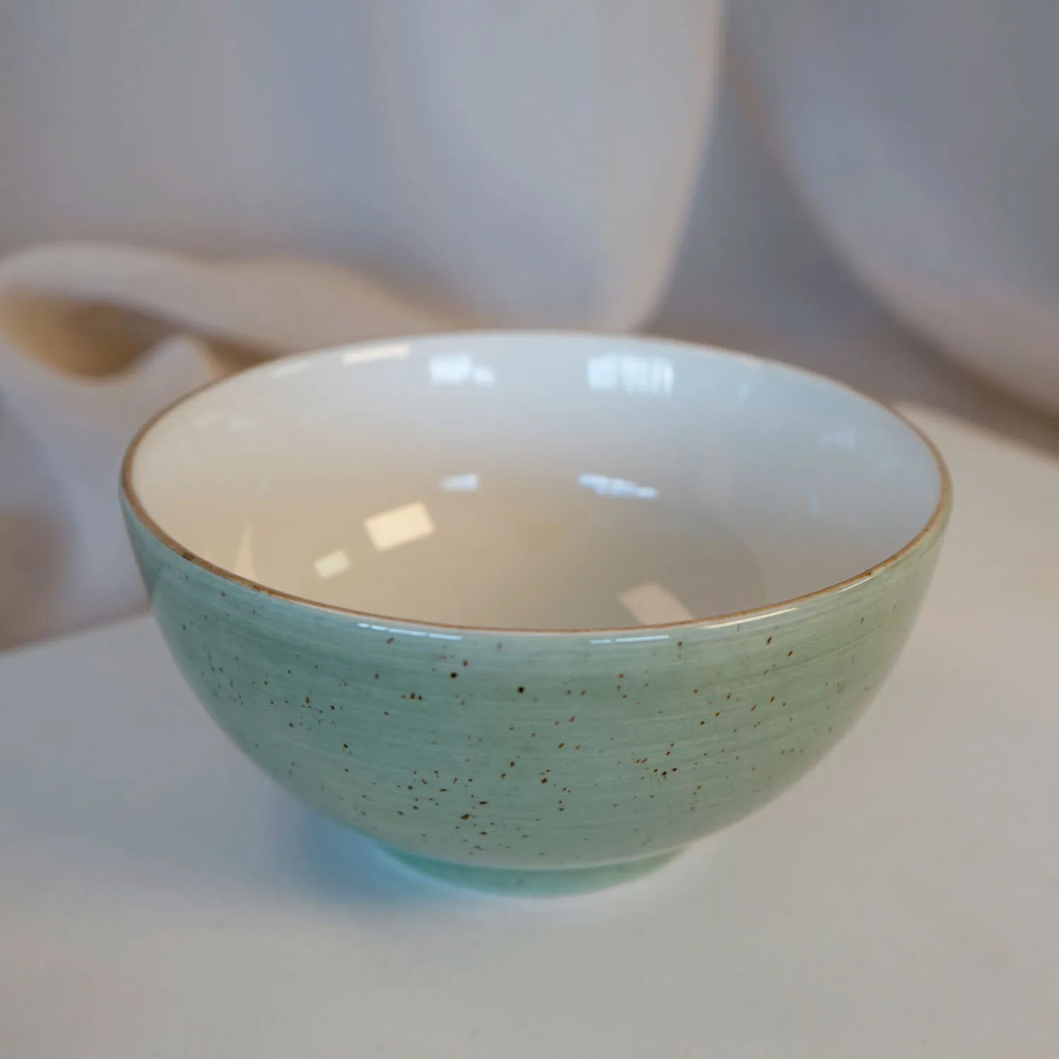 Green and White Bowl