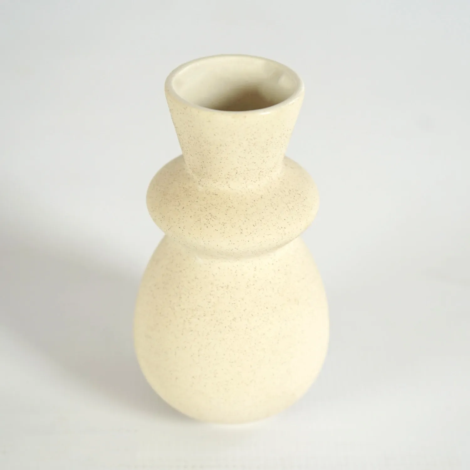 Small Cream Ceramic Vase