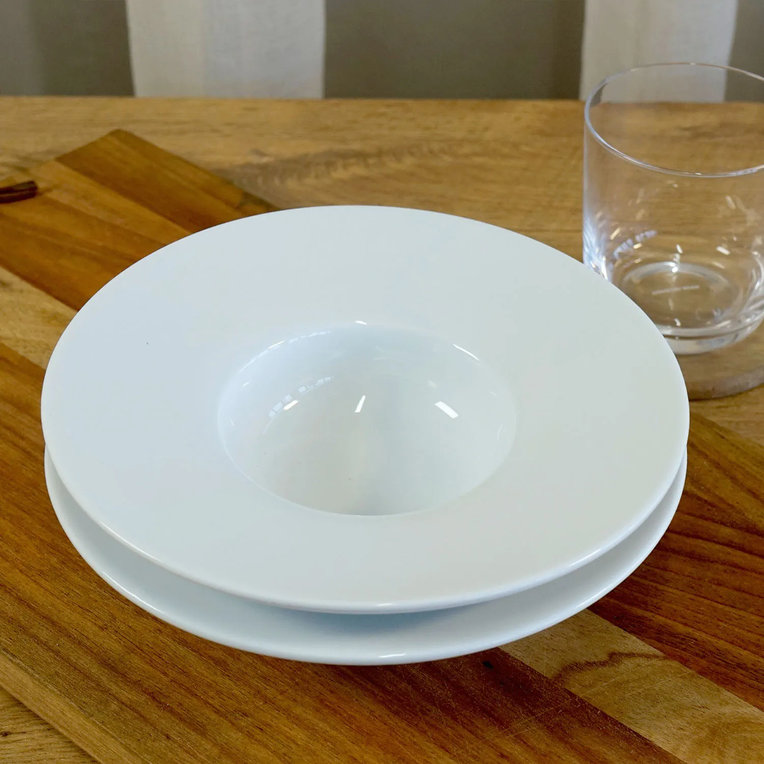 Mr P White Bowl with Wide Edge