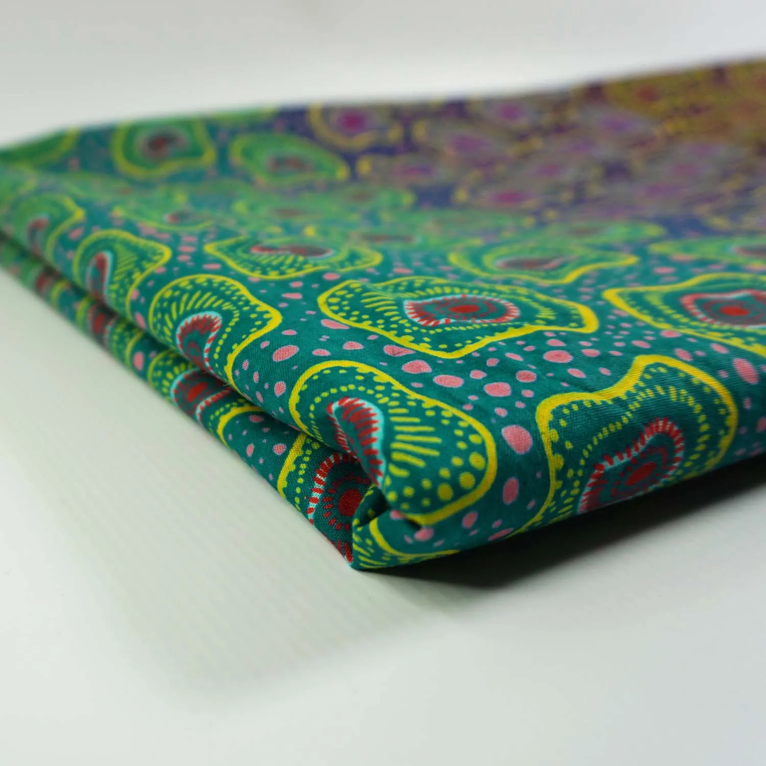 Green and Purple African Fabric