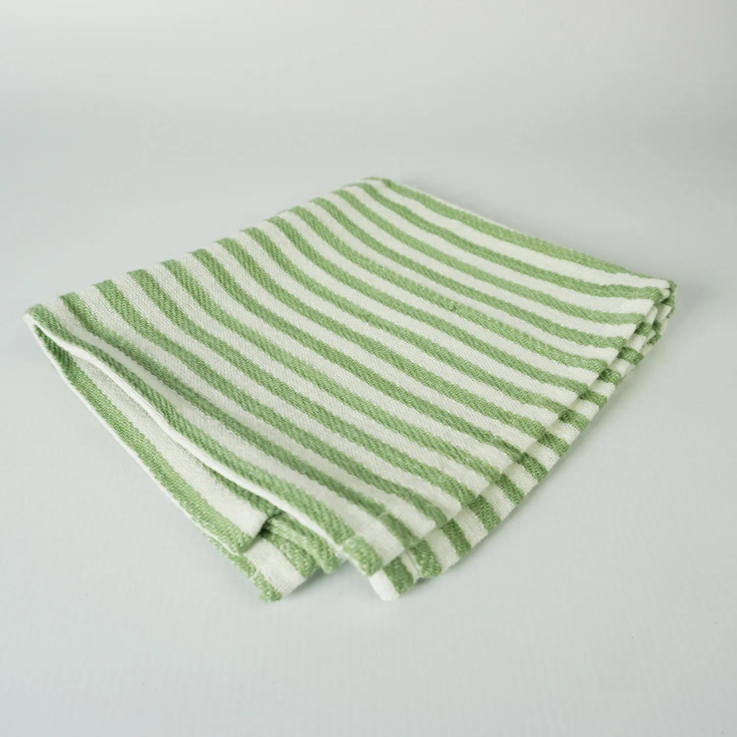 Green and White Stripe Dish Cloth