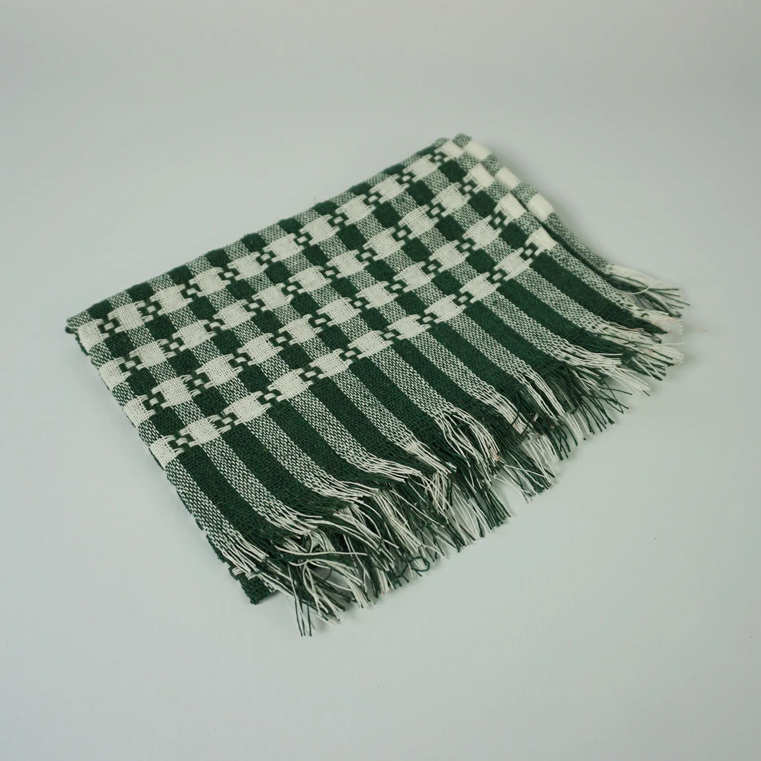 Green and White Strip Dish Cloth