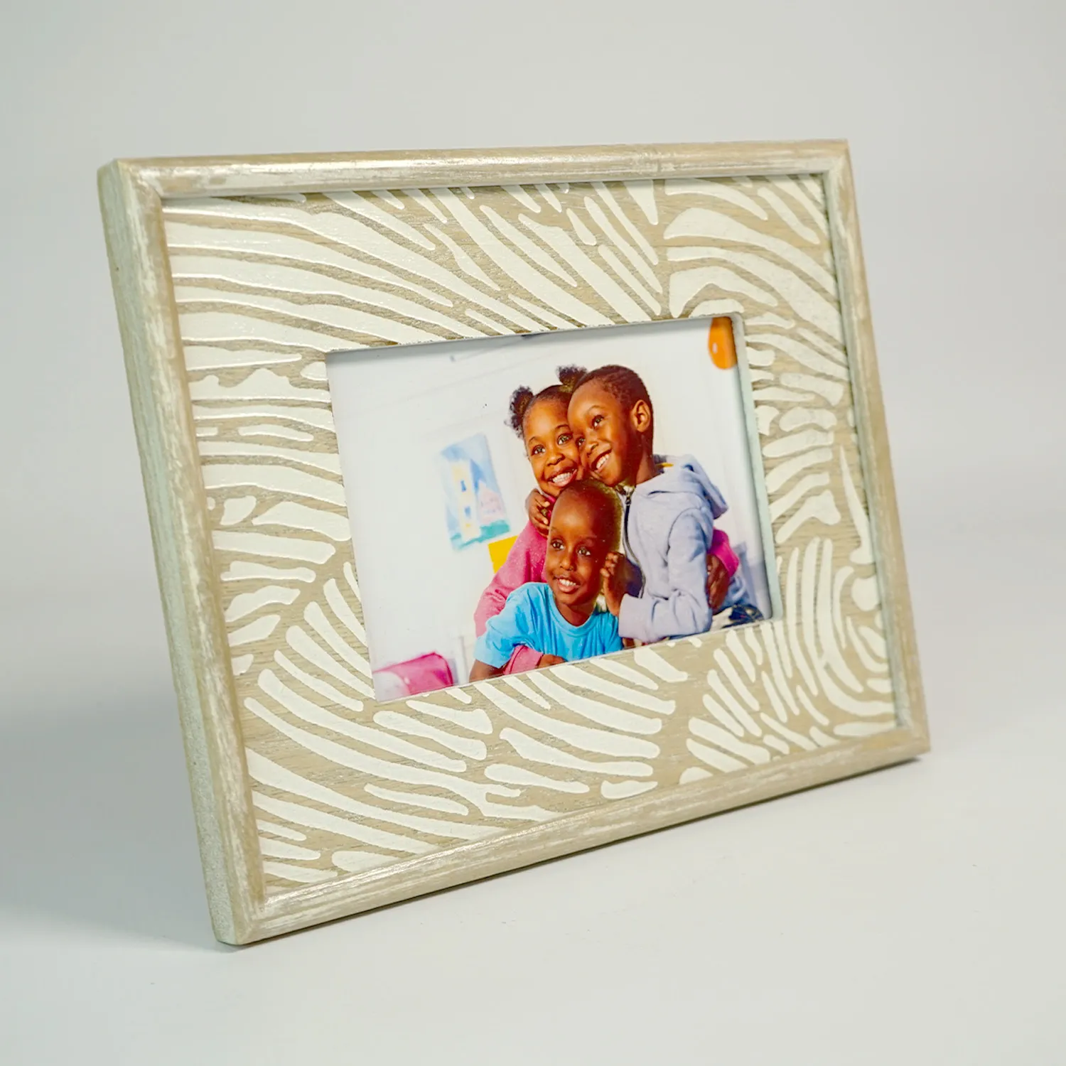 Picture Frame, Standing, White and Wood pattern