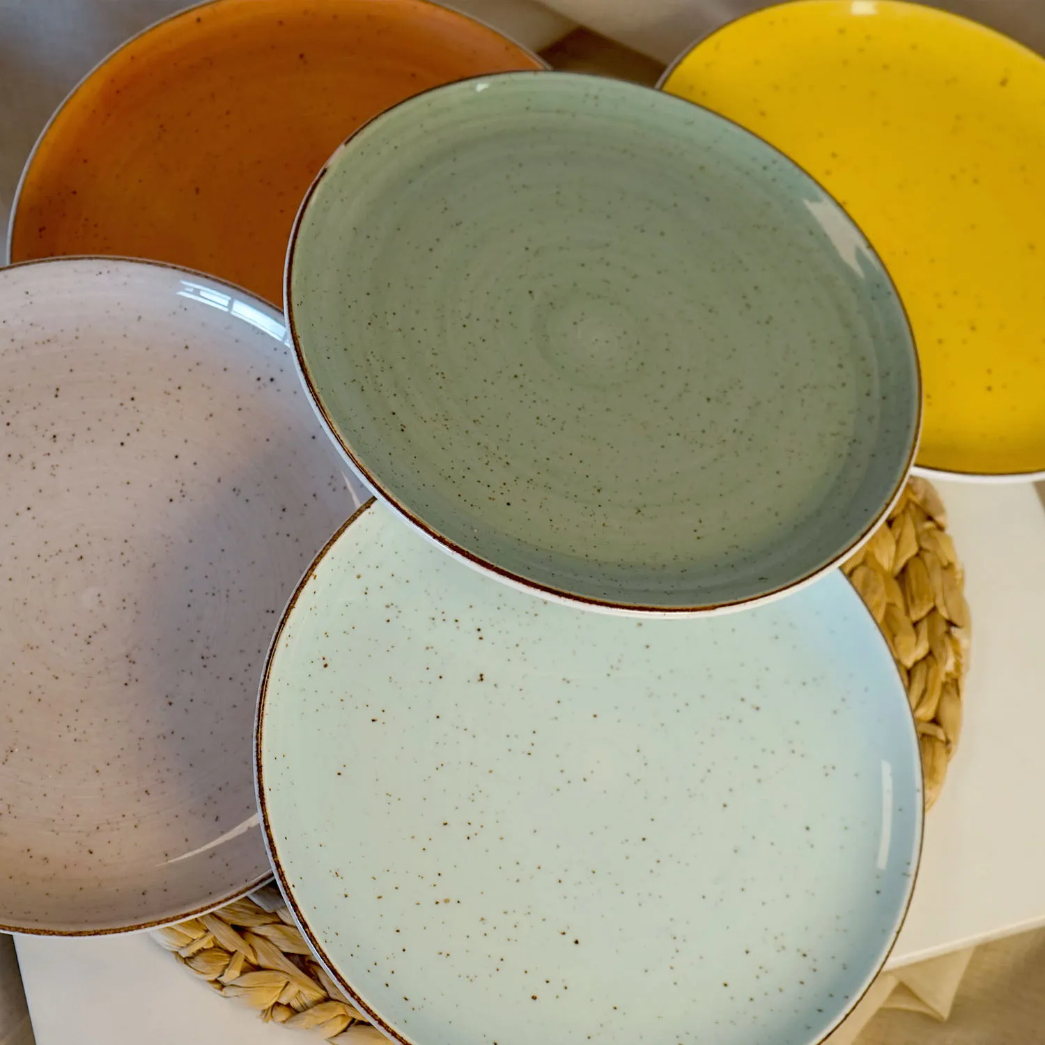 colourful side plates