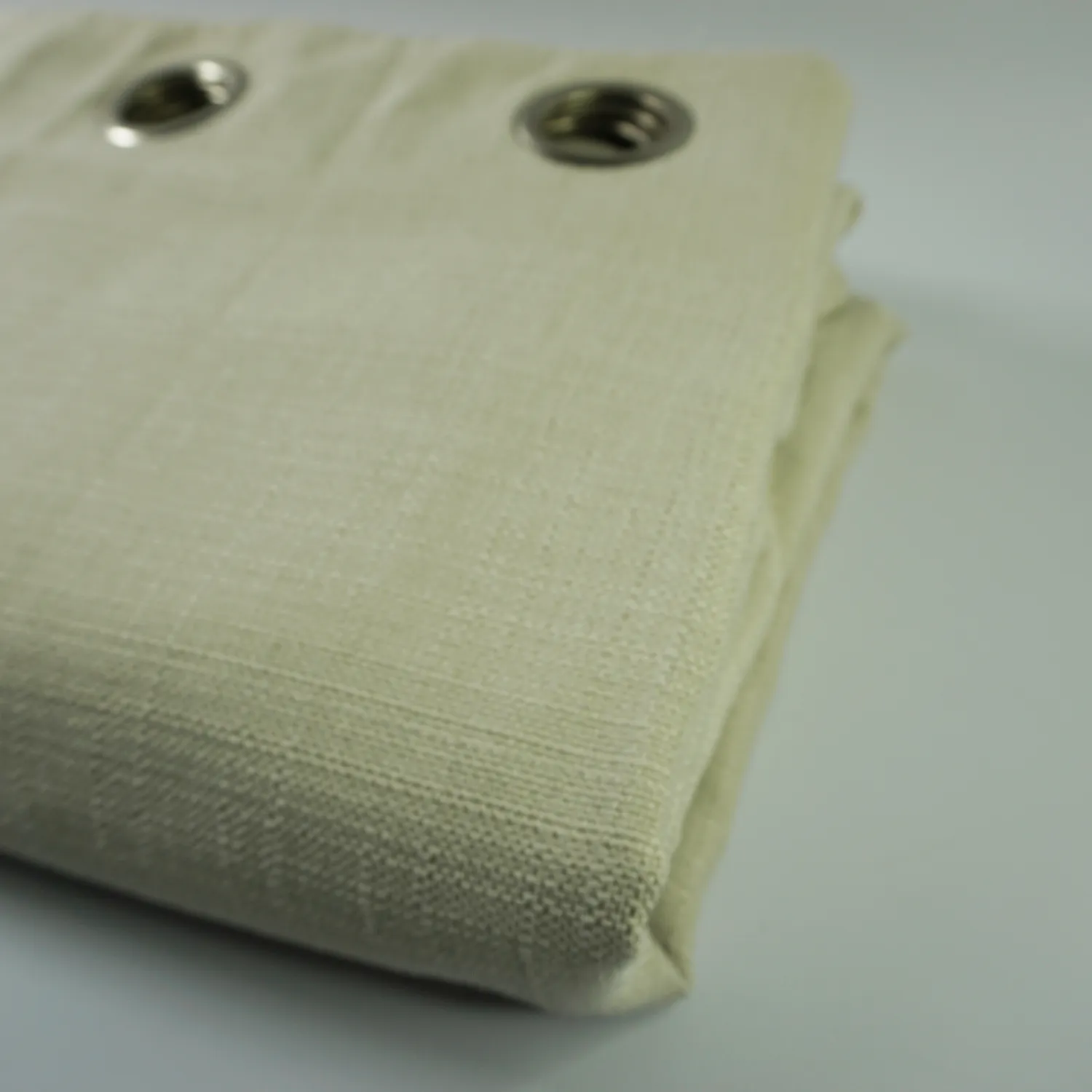 Beige Curtains, Eyelets, 230cm Drop, 260cm Width, set of 2