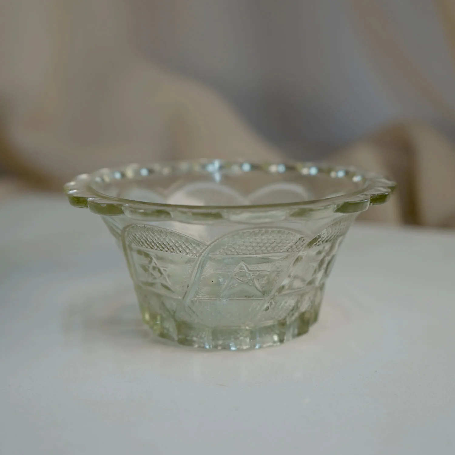 Small Floral Ornate Glass Bowl