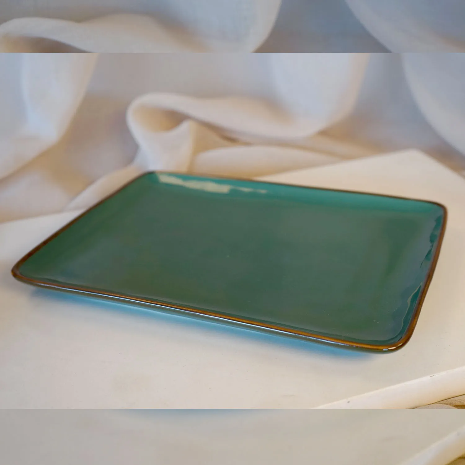 Green Rectangle Platter