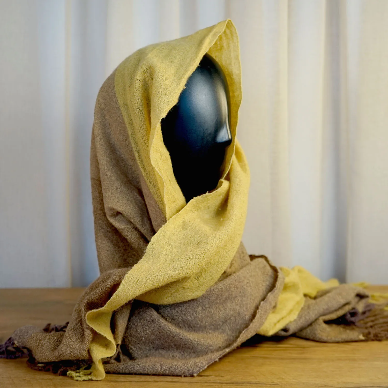 Beige and Mustard Scarf