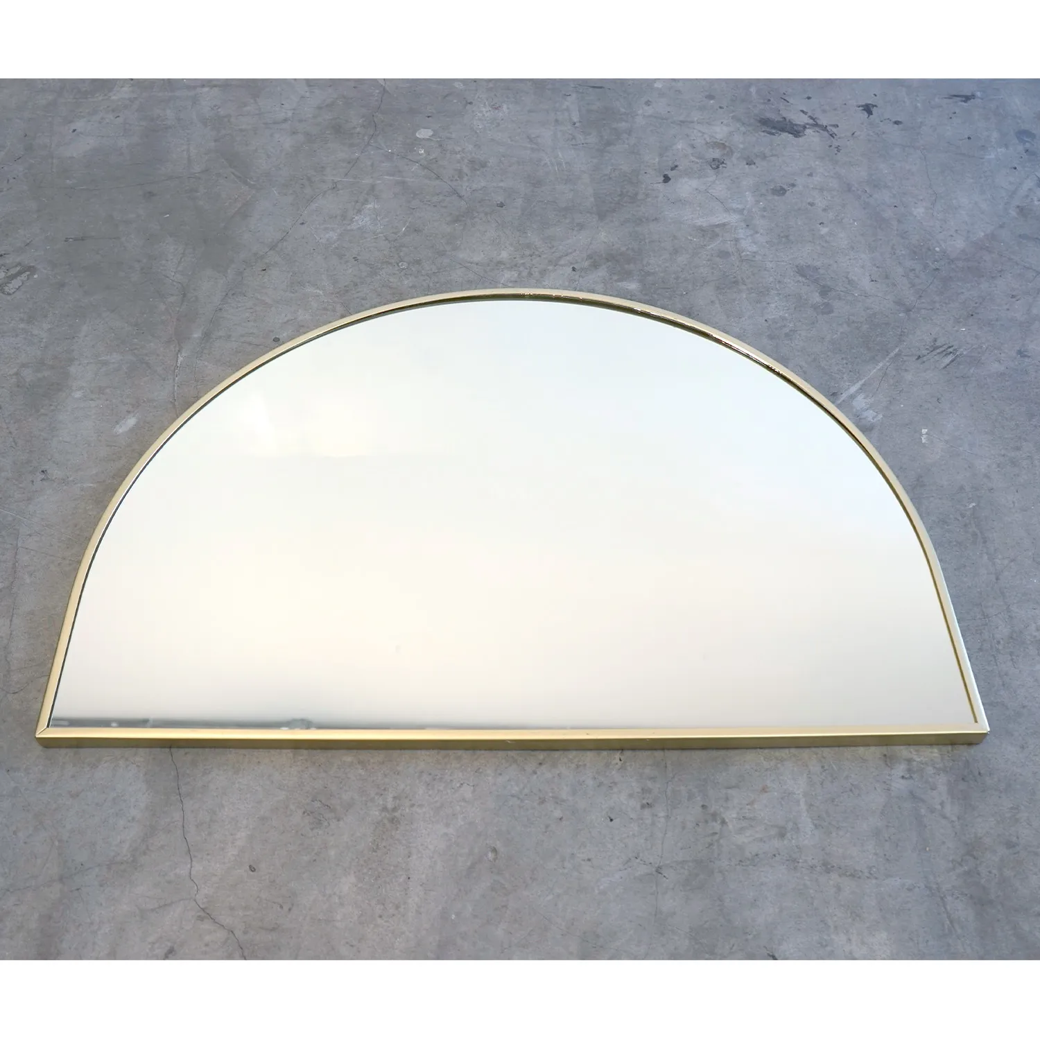 Half Moon, Gold Metal Framed Mirror