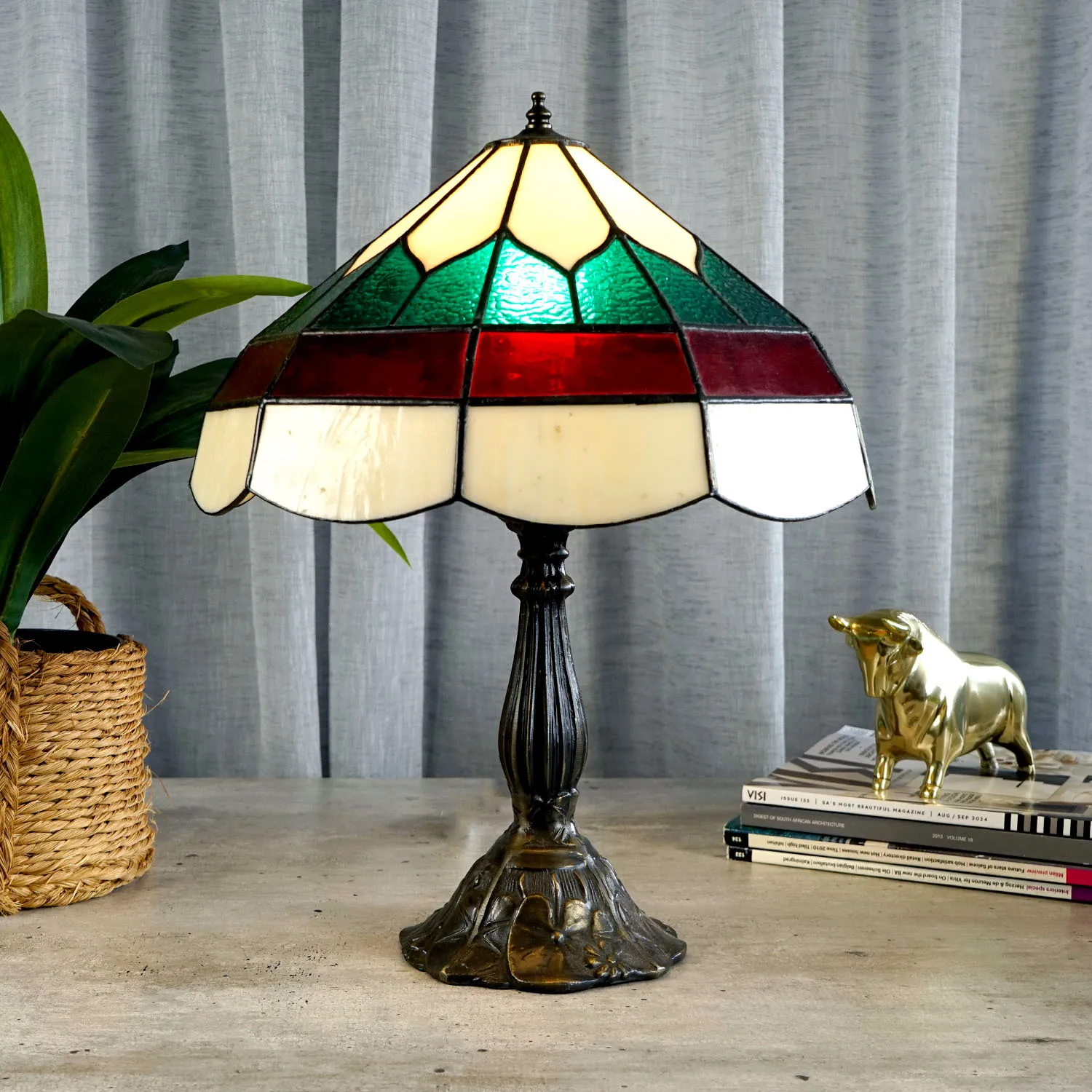 Red and Green Tiffany Lamp