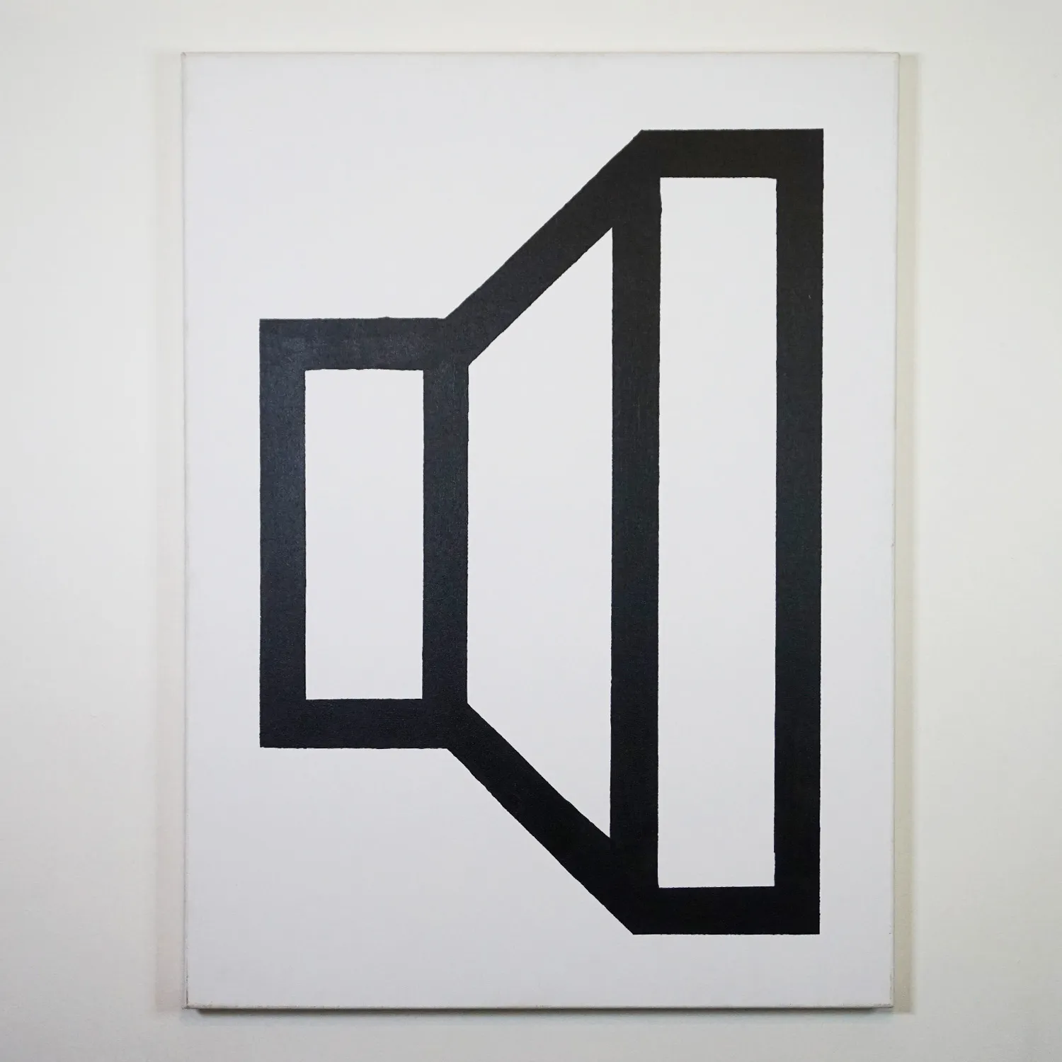 Black and white abstract painting on canvas, royalty free (2)