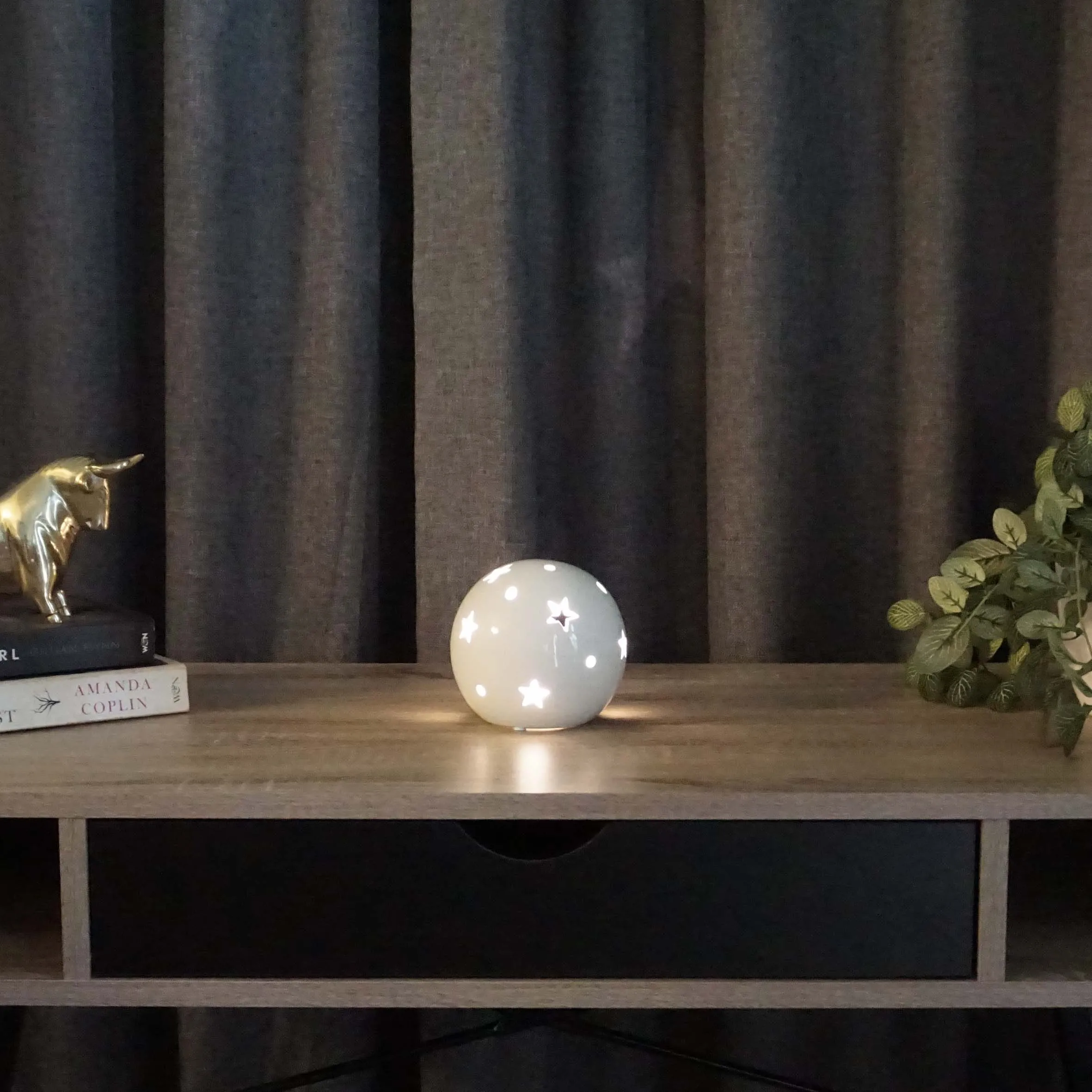 Small Round White Night Lamp