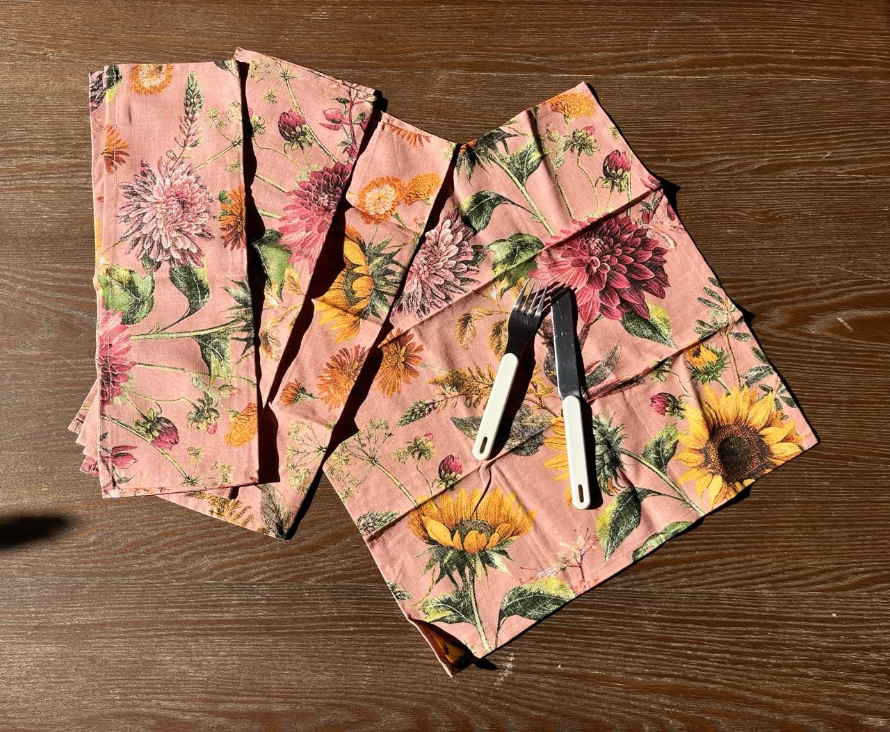 Sunflower & Dahlia Napkins