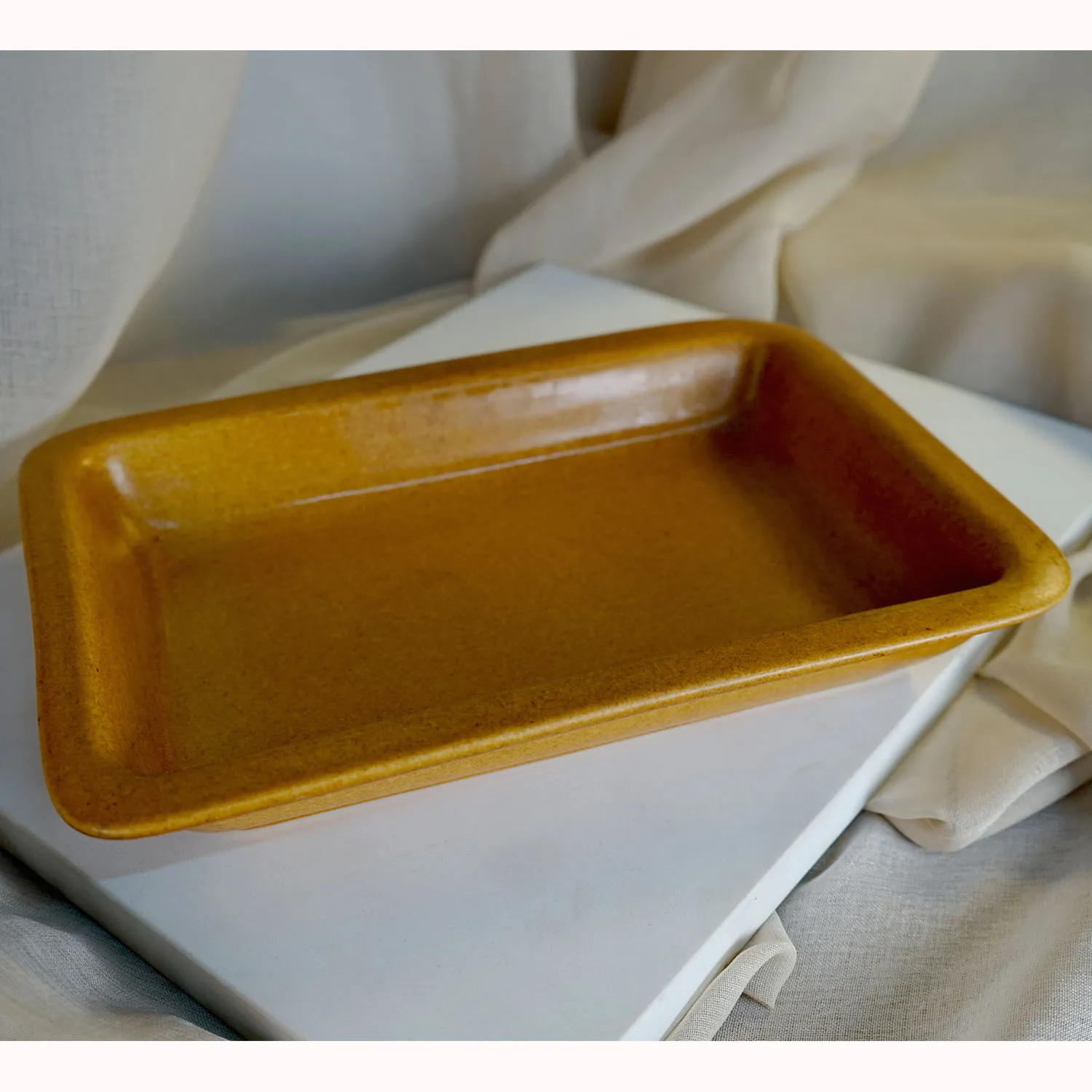 Ochre Ceramic Oven Dish