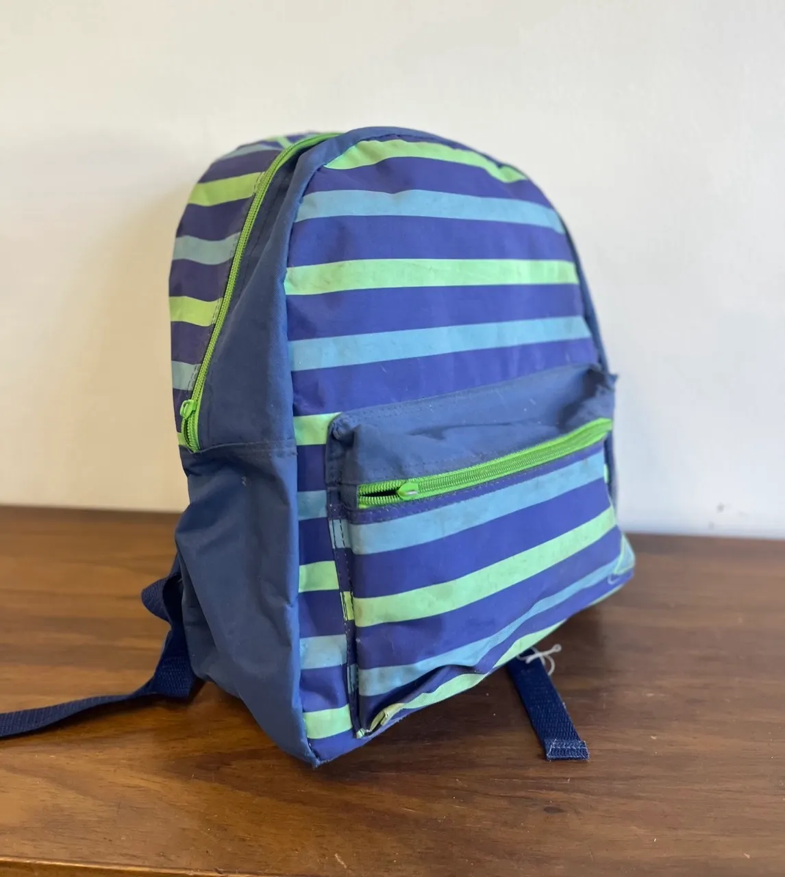 Blue and Green Backpack