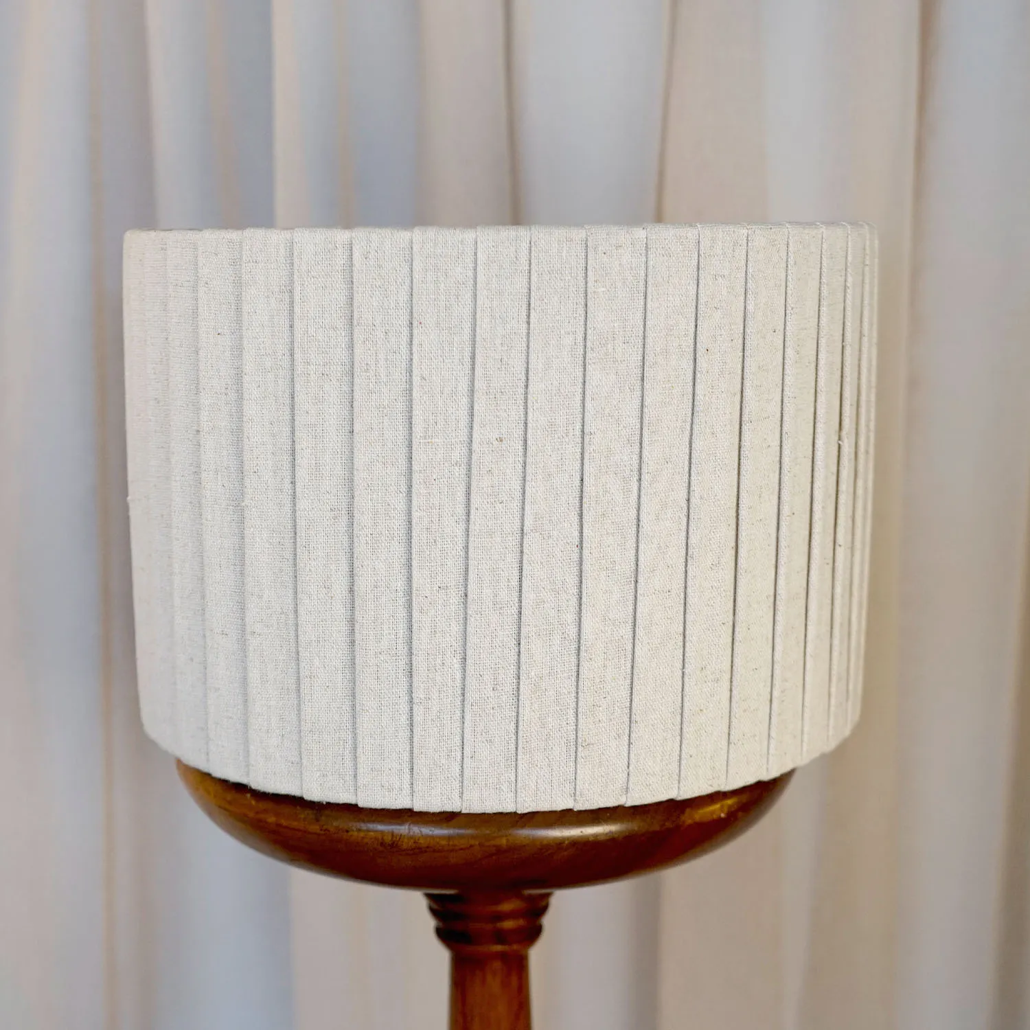 Medium Beige Pleated Lampshade