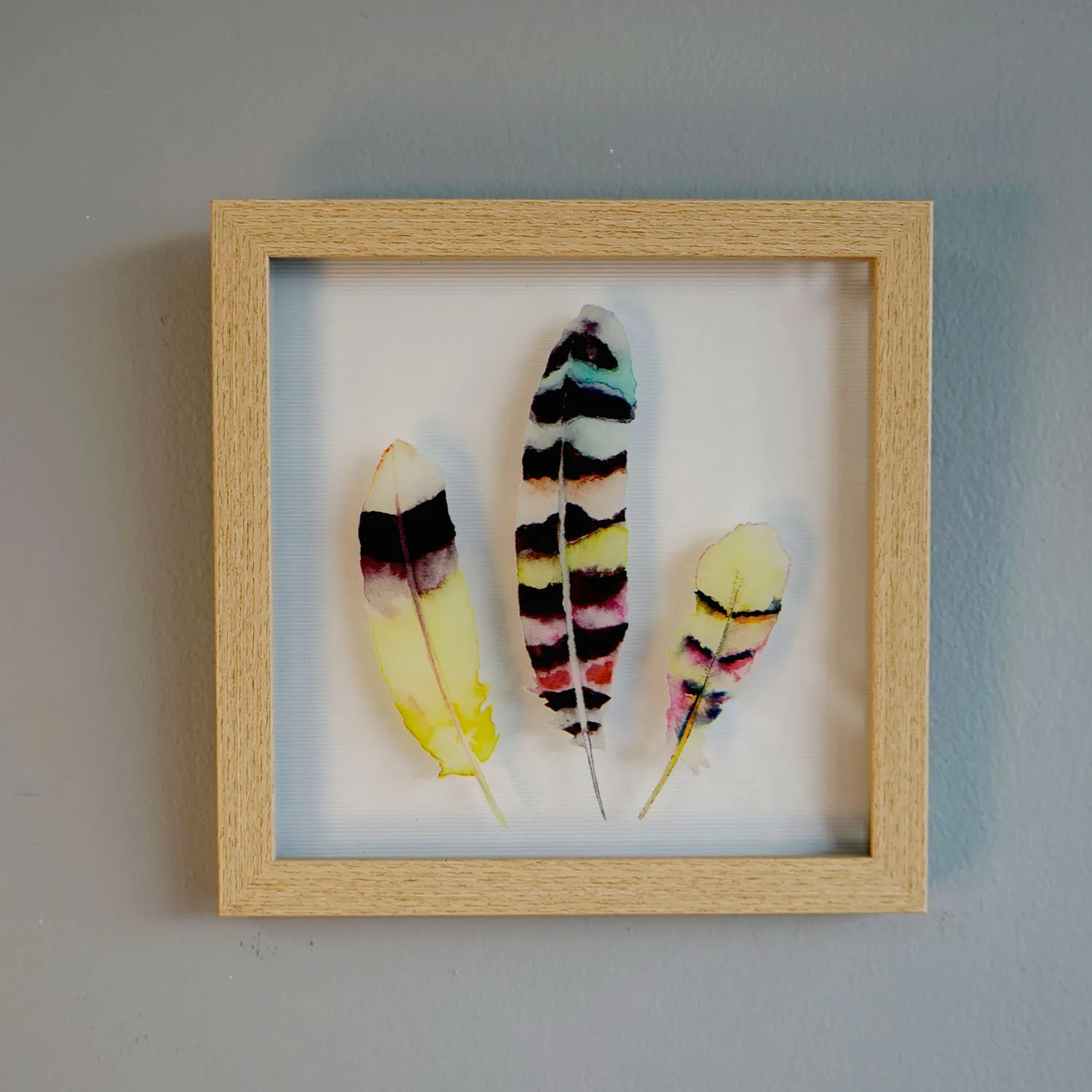 Small artwork with feathers 3