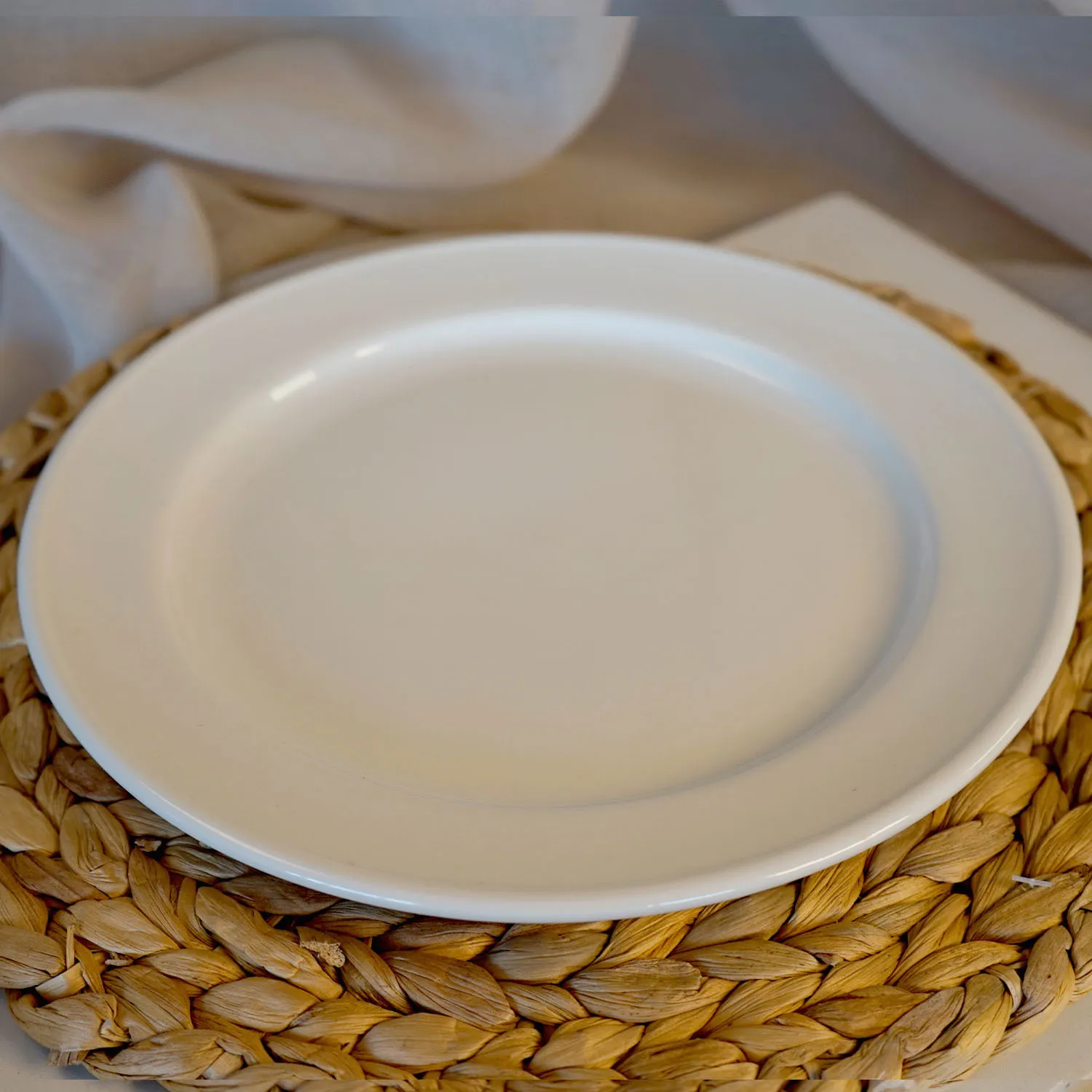 Old School White Plate