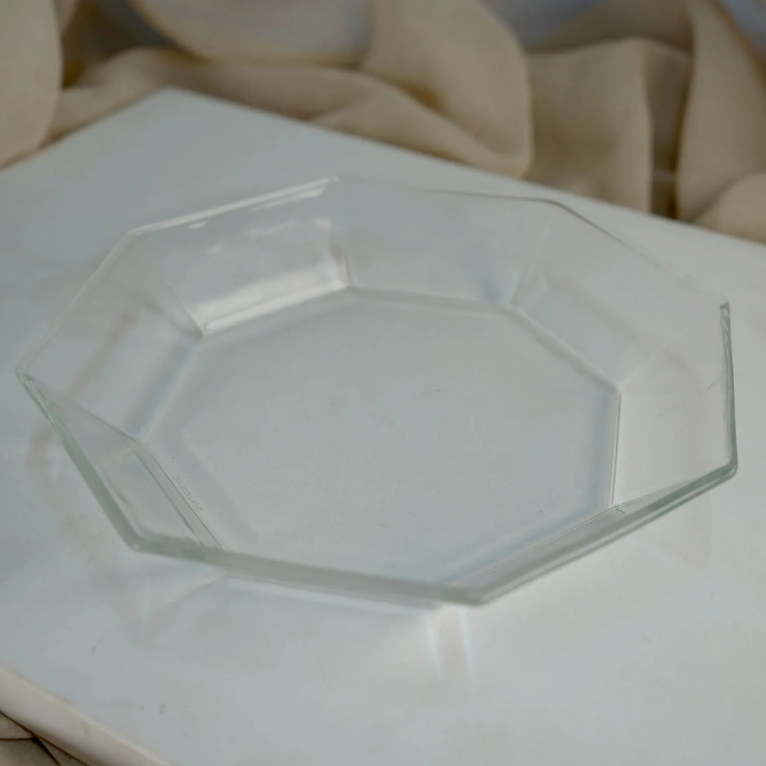 Octagonal Glass Bowl