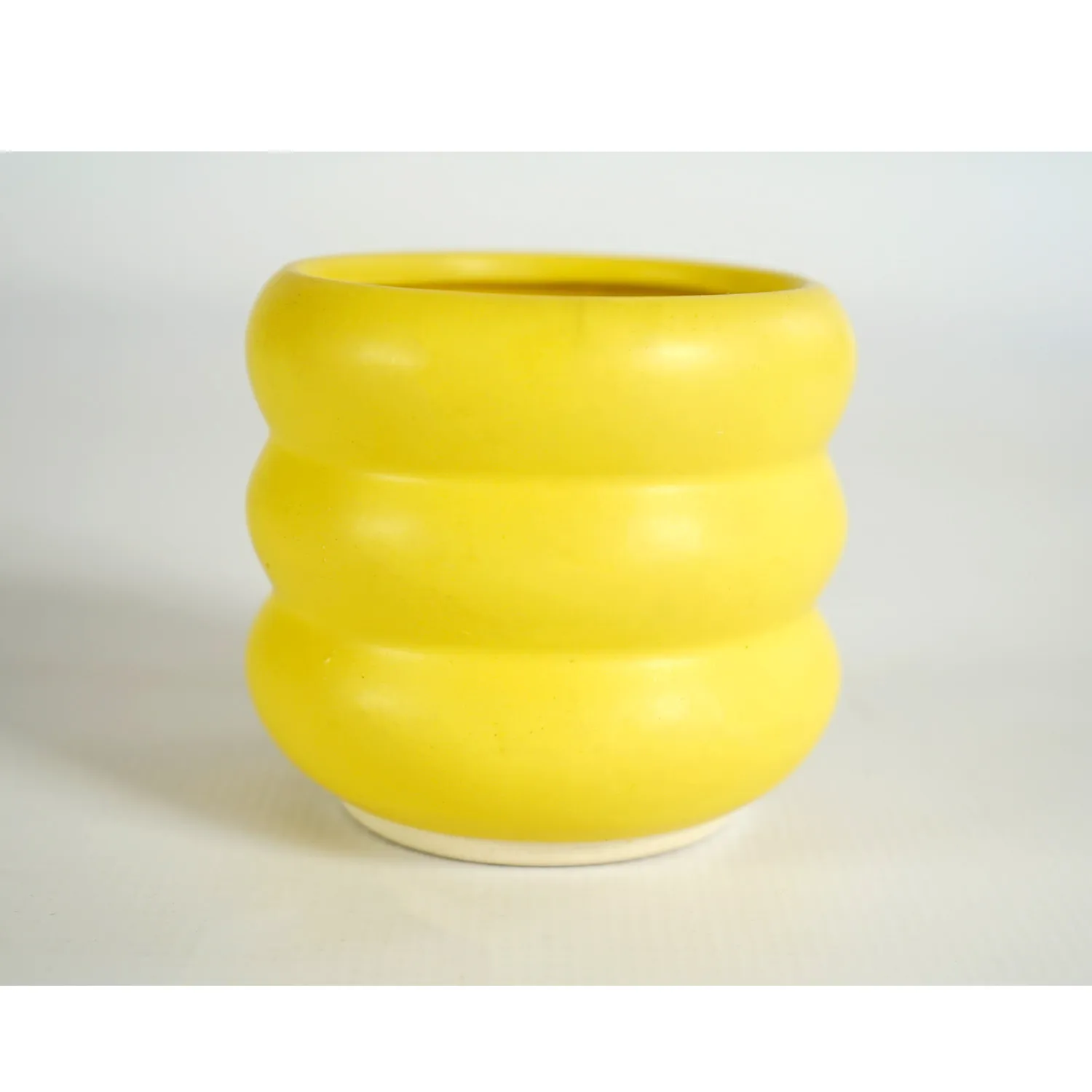 Yellow Ceramic Candlestick