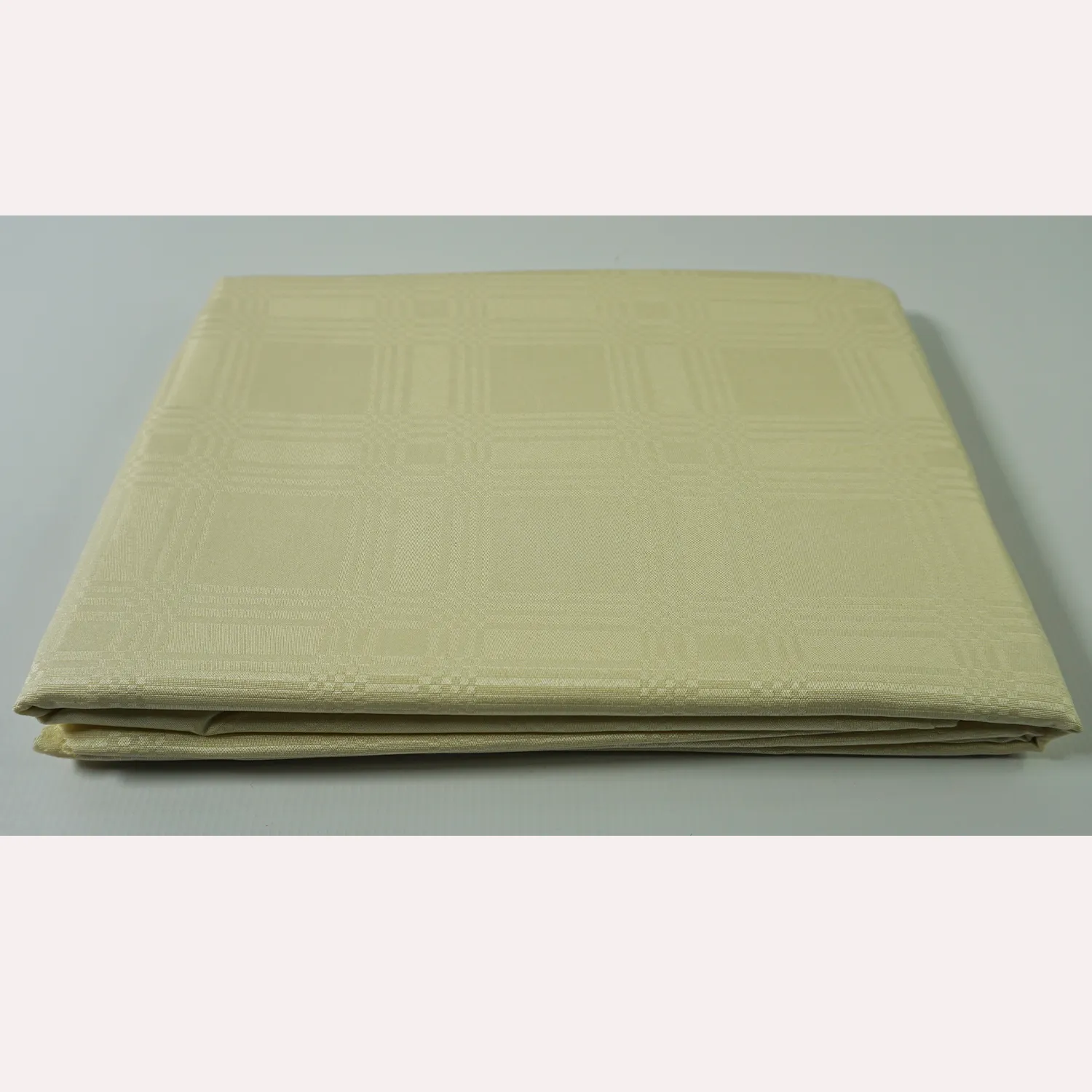 Table Cloth, Light Brown with Square Pattern, 150 x 250cm