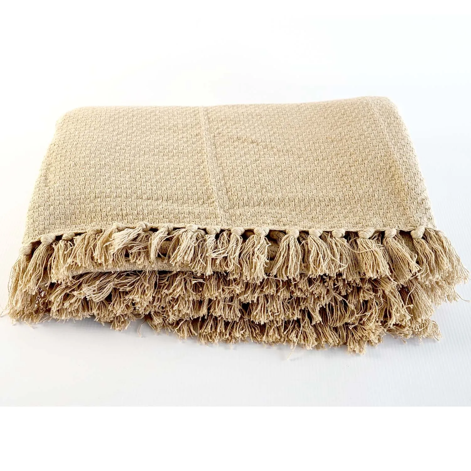 Plain Beige Throw